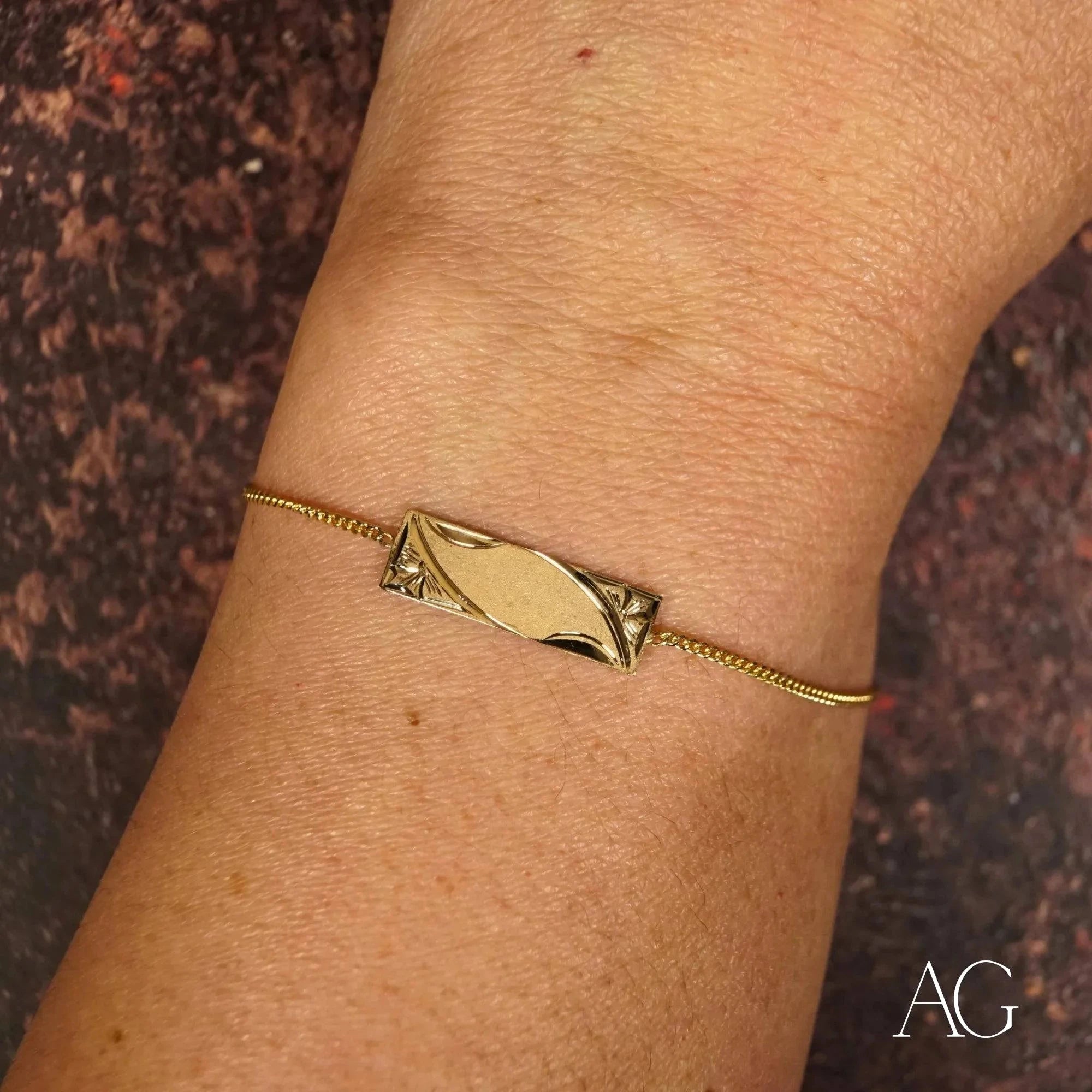 Timeless 18k Solid Gold ID Bracelet for Kids - Personalized Name Jewelry Gift for Children, Birthday & Special Occasions