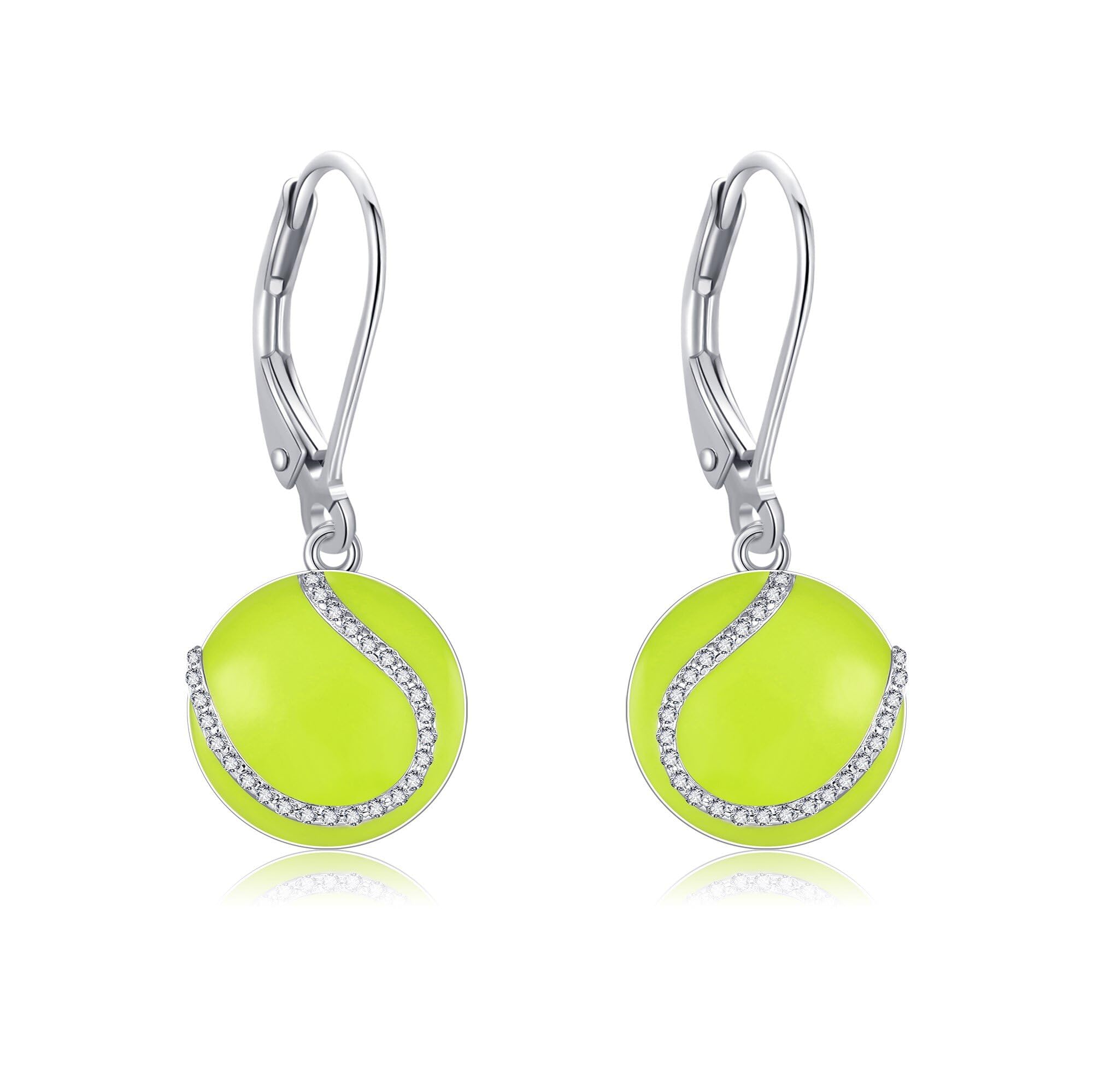 YFN Sports Jewelry 925 Sterling Silver Baseball, Softball, Basketball, Rugby, Football, Tennis, Volleyball Earrings for Women & Sports Fans - Perfect Gift for Athletes & Game Day Outfits