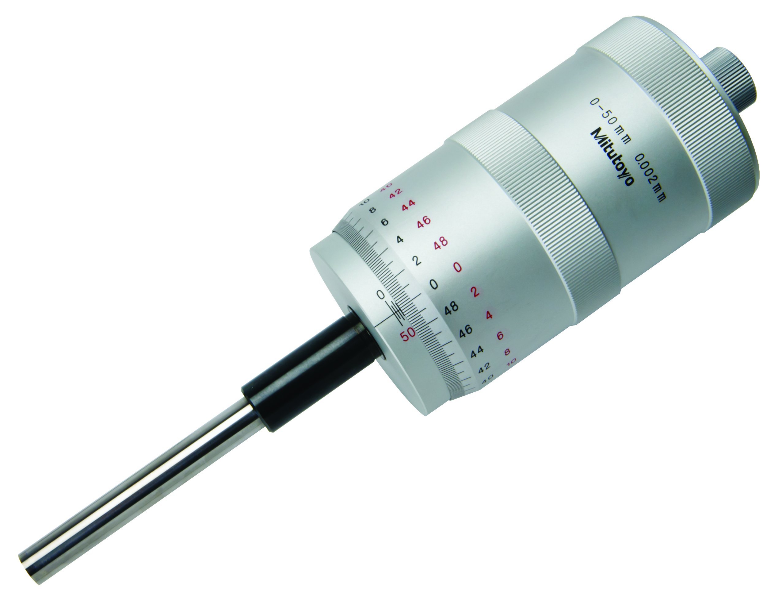 Mitutoyo 152-348 Micrometer Head 0-25mm Range, 0.002mm Graduation, ±0.002mm Accuracy - Large Thimble, Carbide Tipped Face for Precision Machining & Engineering Measurements - Ideal for Metalworking, Quality Control, and Laboratory Use