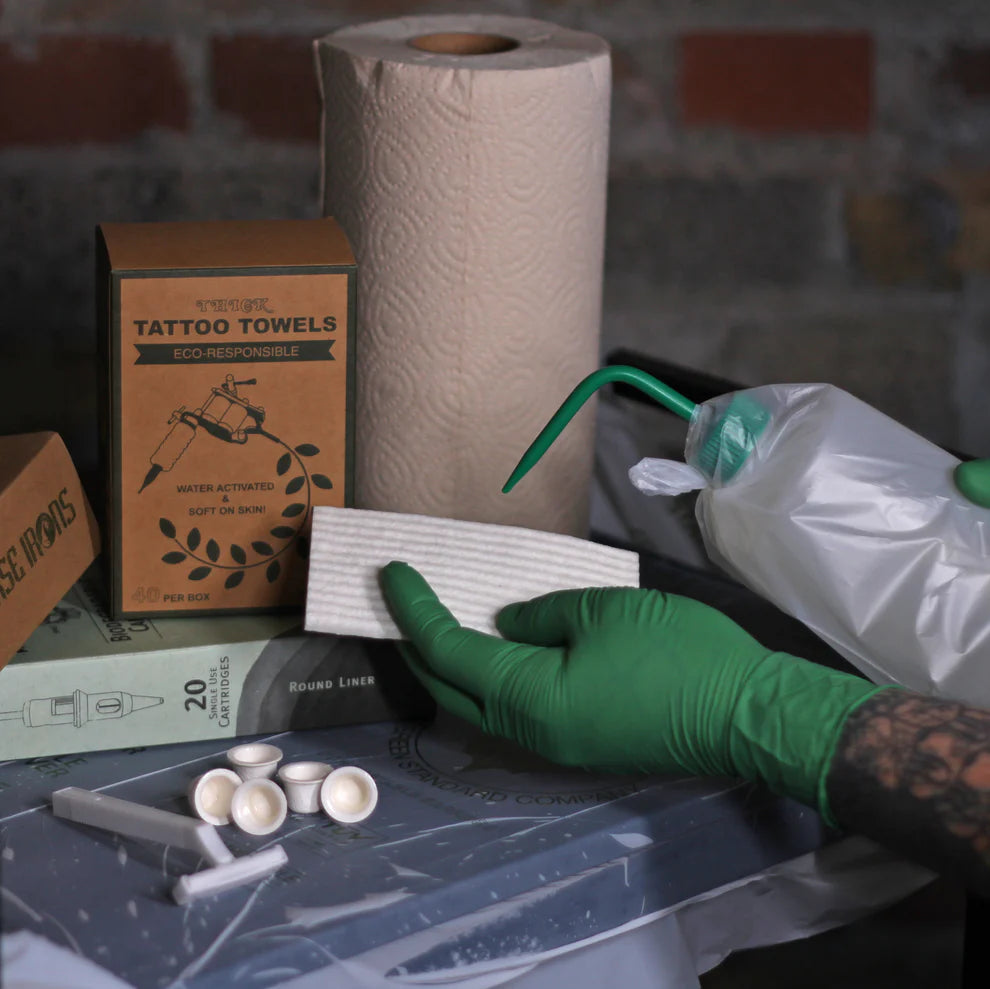 Eco-Friendly Compostable Tattoo Towels by Good Judy | Biodegradable & Sustainable | Perfect for Tattoo Aftercare & Studio Use
