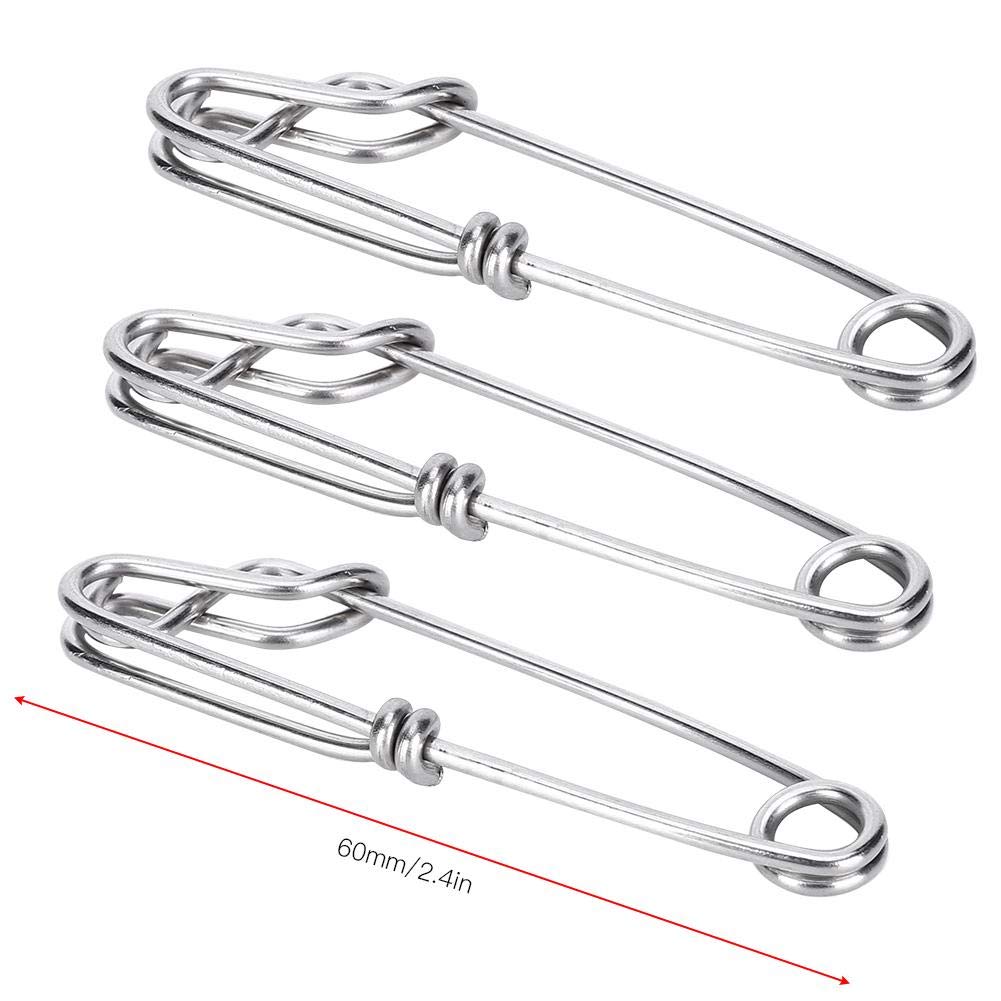 15PCS Stainless Steel Tuna Clips - Longline Branch Hangers Snap Fishing Accessories for Easy On/Off - Perfect for Saltwater Fishing, Commercial Fishing & Sport Fishing Gear