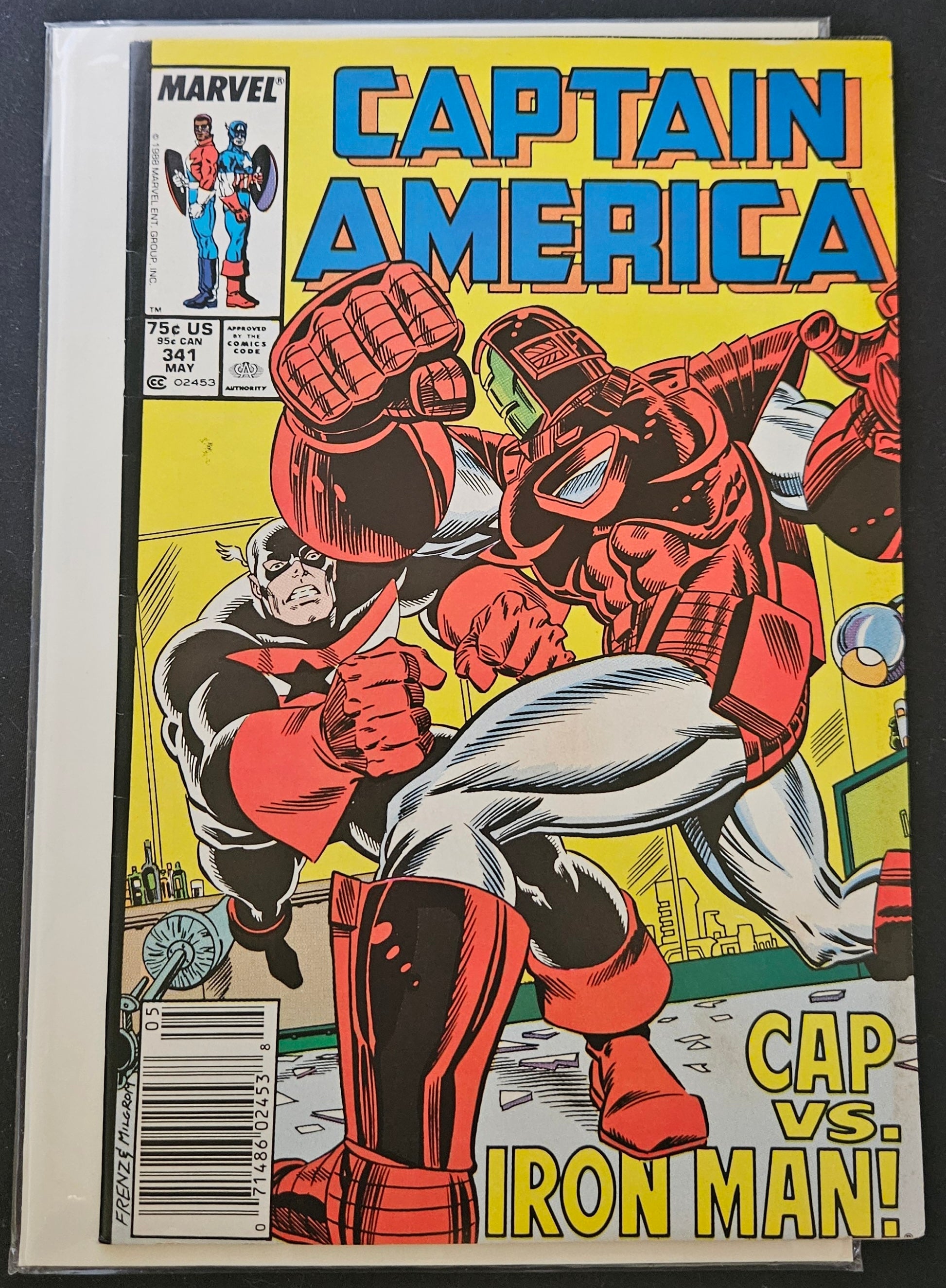 Marvel Comics Captain America #341 May 1988 - First Full Appearance of U.S. Agent | Rare Vintage Comic Book for Collectors & Marvel Fans | Perfect for Display, Investment & Comic Book Collections