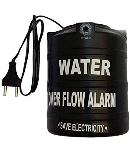 Fstyler Water Tank Overflow Alarm with Voice Alert - Normal Size, Black - Prevent Flooding in Basements, Bathrooms & RVs