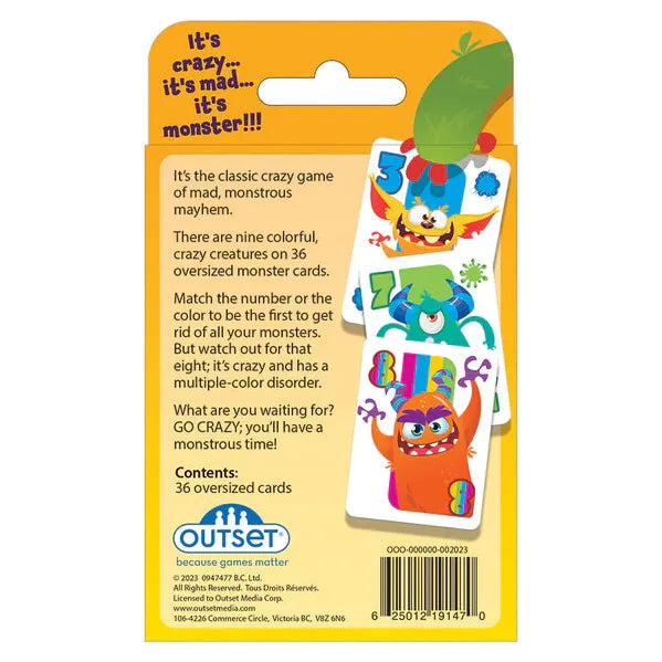 Crazy 8's Card Game - Fun Family Card Game for Kids & Adults - Perfect for Parties, Travel & Game Nights