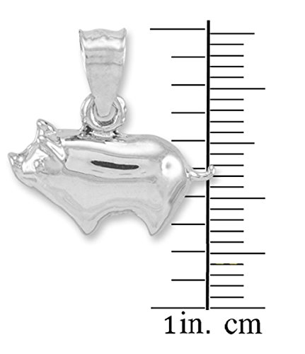 925 Sterling Silver Pig Charm Pendant Necklace - Animal Kingdom Jewelry for Women | Perfect Gift for Birthday, Christmas & Zodiac Collectors