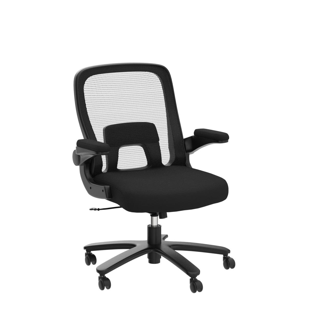 Big and Tall Office Chair 500 lbs - Heavy Duty Ergonomic Desk Chair with Adjustable Lumbar Support & Wide Mesh Seat - Oversized Black Computer Chair for Heavy People - Perfect for Home Office, Gaming, and Long Work Sessions