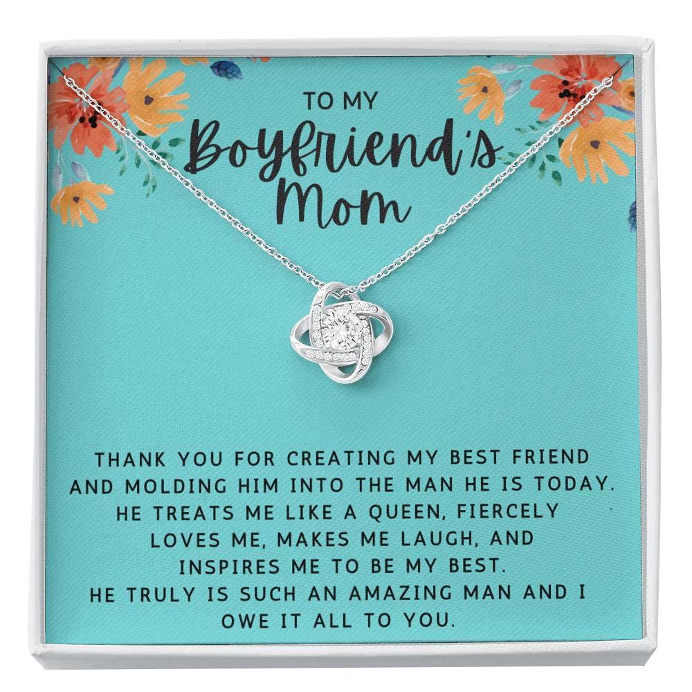 Personalized Necklace Gift for Boyfriend's Mom - Elegant Jewelry with Gift Box | Perfect for Mother's Day, Birthday & Special Occasions