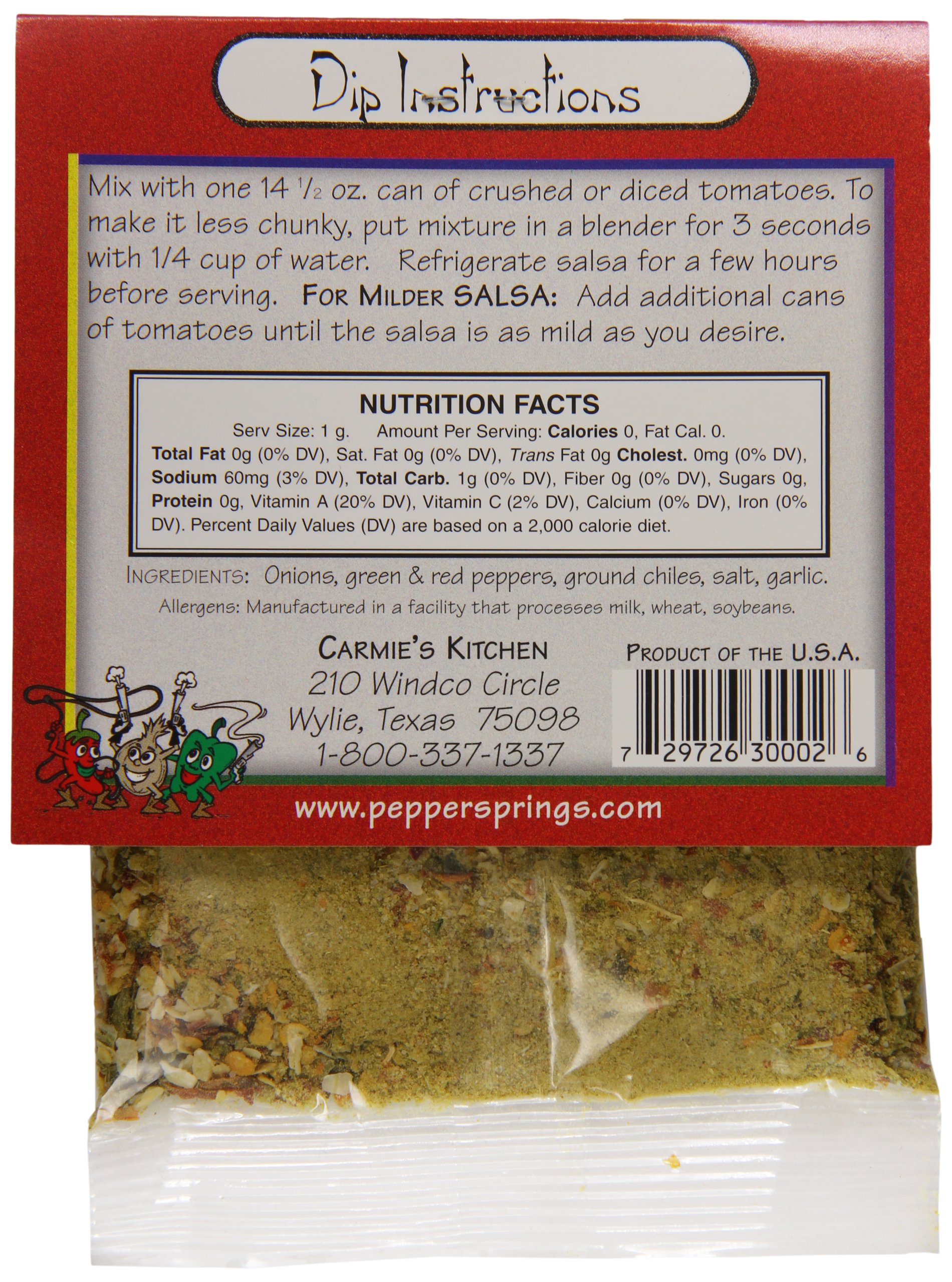 Carmie's Kitchen Wild West Salsa Mix - 0.9 oz | Authentic Mexican Spice Blend for Tacos, Nachos & Dips | Perfect for Parties, BBQs & Family Gatherings