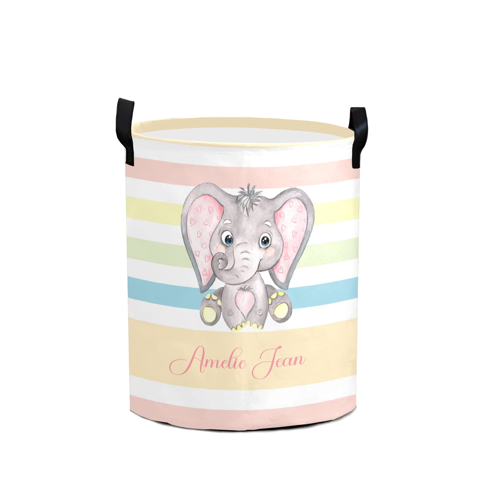 Pinkling Little Elephant Storage Bin - Waterproof Oxford Fabric Laundry Hamper & Organizer for Clothes, Toys, Gifts | Perfect for Nursery, Bedroom & Kids Room Organization