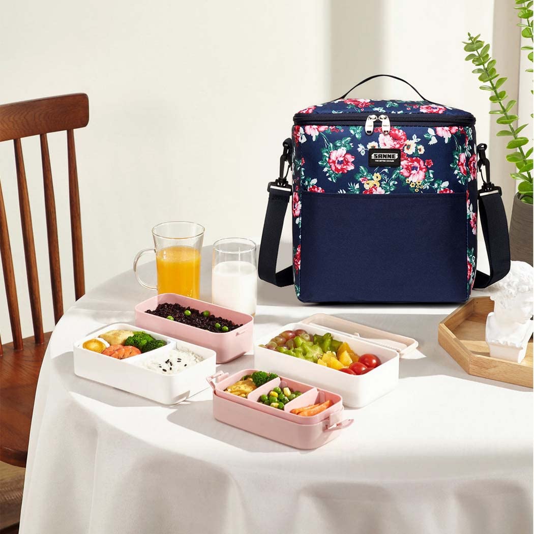 Insulated Reusable Lunch Bag for Women & Kids - Large Cooler Lunch Tote for Work, School, Picnic & Travel - Easy Clean & Leakproof Lunch Box for Office, Outdoors & Daily Commute