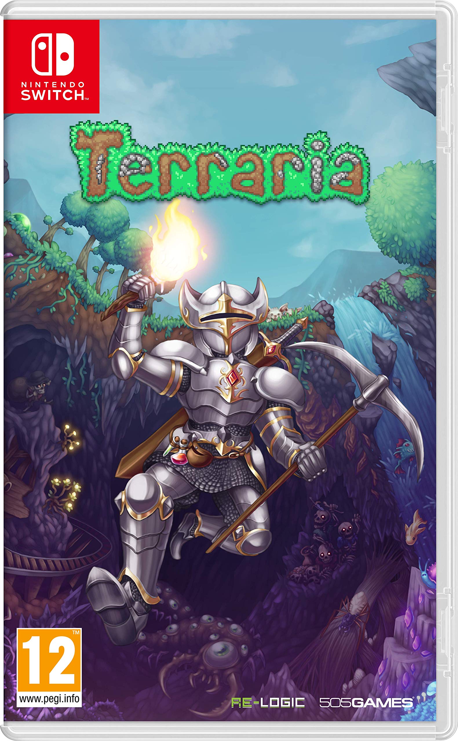 Terraria Nintendo Switch Game - Adventure Sandbox by 505 Games - Perfect for Home & Travel Gaming