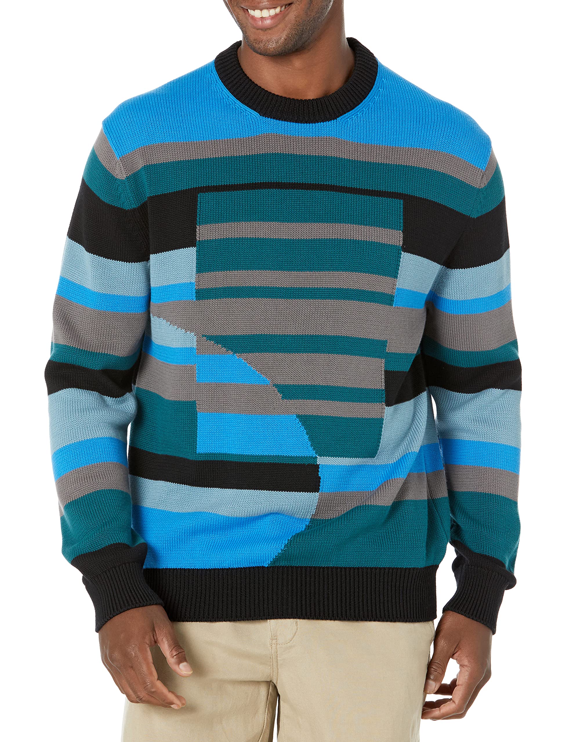 PS by Paul Smith Men's Pullover Crew Neck Sweater | Stylish Casual Knitwear for Fall & Winter | Perfect for Office, Dates & Weekend Outings