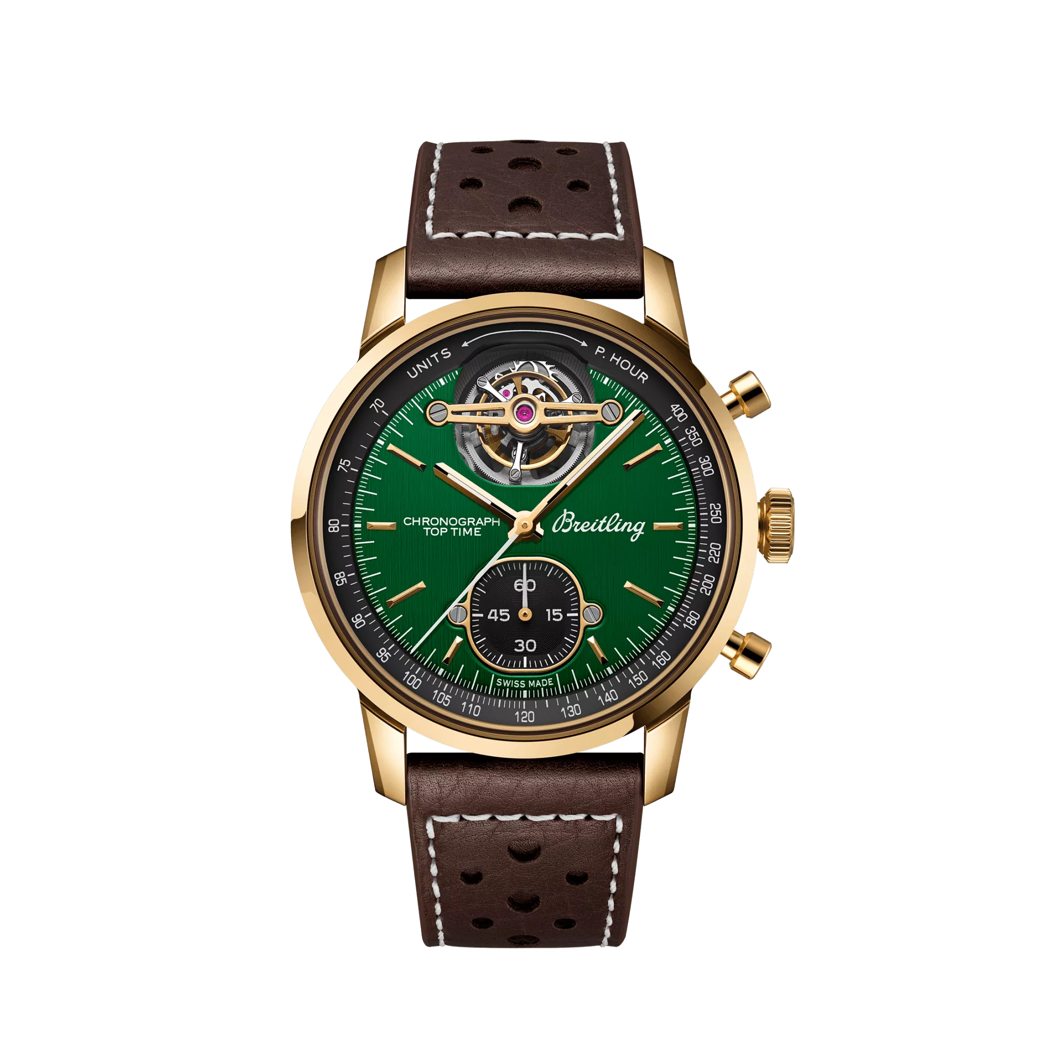 Breitling Top Time B21 Shelby Ford Mustang Tourbillon Chronograph Watch - Bronze & Titanium Case for Men | Luxury Sports Timepiece for Car Enthusiasts & Collectors | Perfect for Racing Events, Special Occasions & Investment