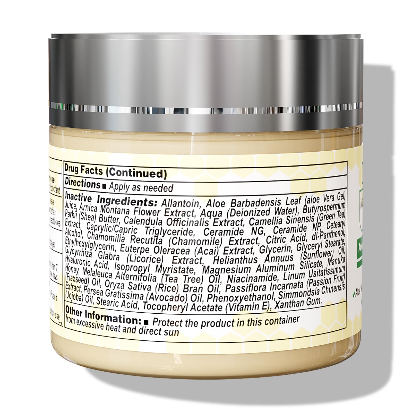 Manuka Honey Cream for Eczema & Dermatitis Relief - 4oz - Soothes Itchy Skin for Adults & Kids