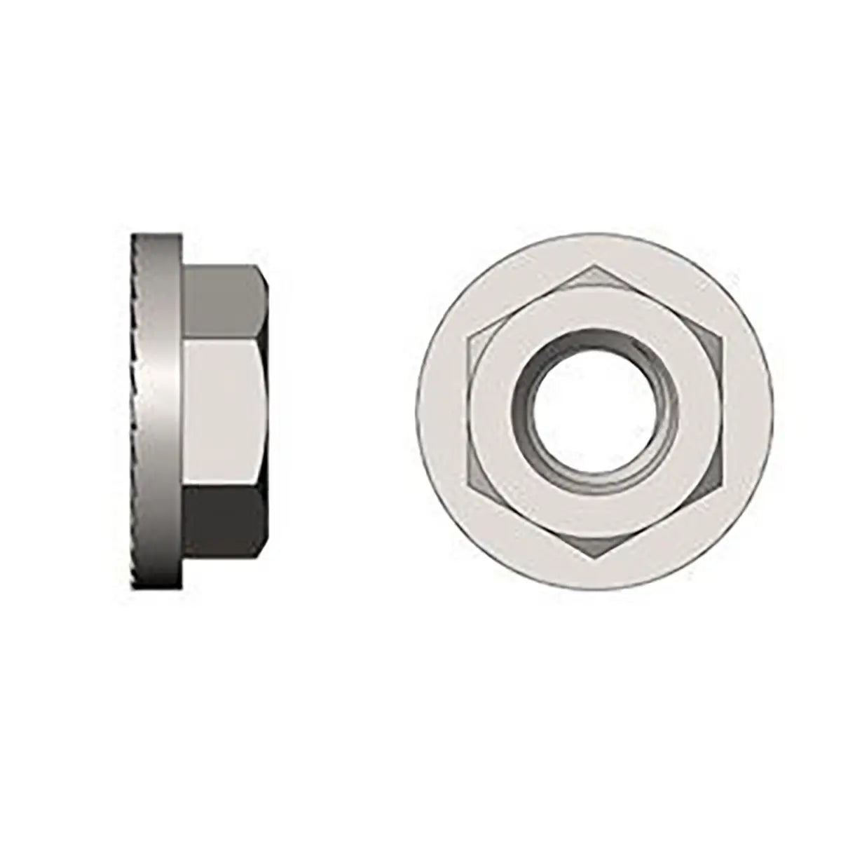 Stainless Steel S5 M8 Hex Nut for Flange Bolts - High Strength Fastener for Automotive, Machinery & Plumbing Applications