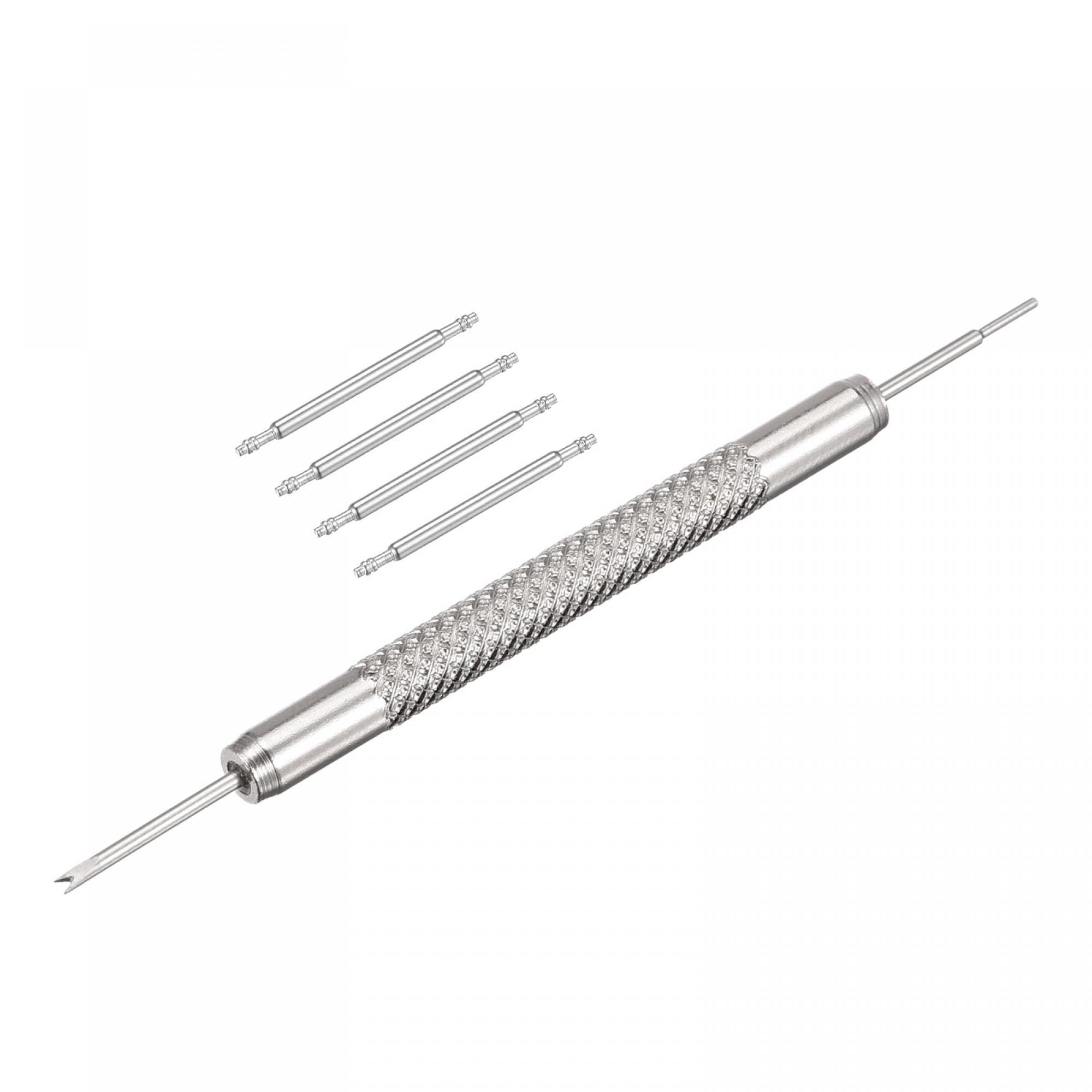 uxcell 18mm Stainless Steel Watch Band Pins Replacement Kit - 4Pcs Spring Bars with 1.5mm Removal Tool | Watch Repair Accessories for Rolex, Seiko, Casio & More
