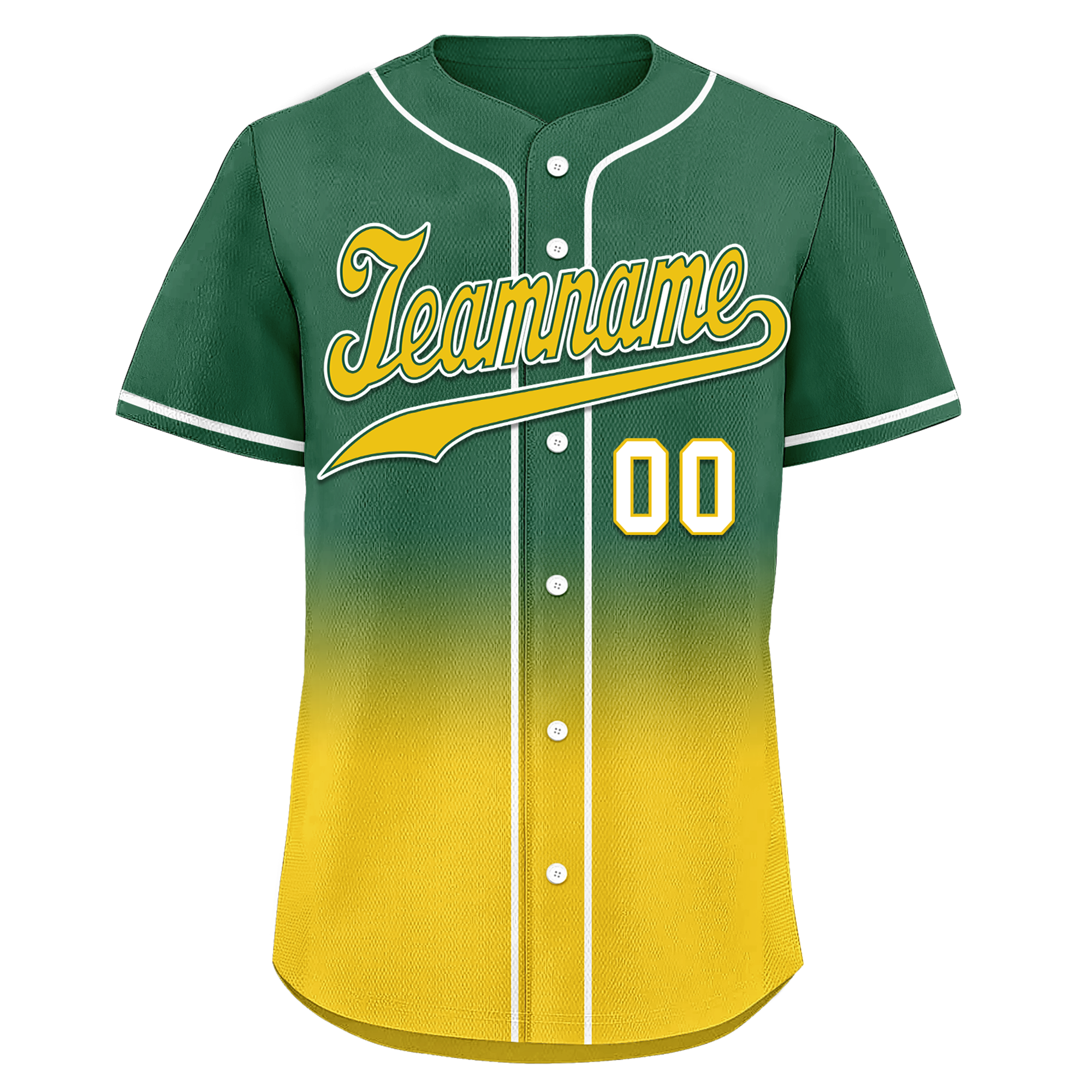 Custom Green Yellow Fade Personalized Baseball Jersey - Authentic Fashion Sports Apparel BSBJ01 D0a70ca - Perfect for Baseball Games, Team Uniforms & Fan Gear