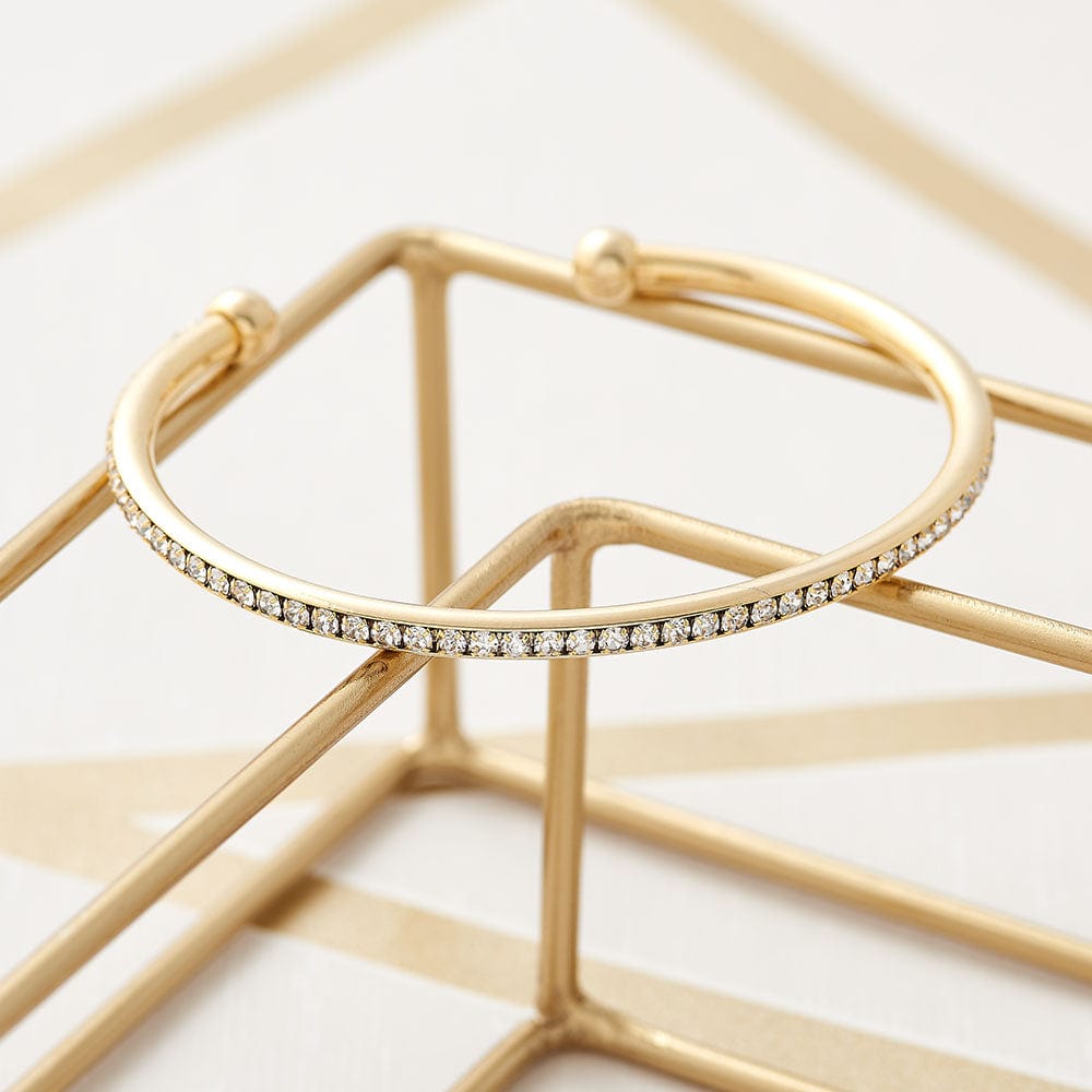 Elegant Crystal Beaded Bangle Bracelet for Women - Sparkling Fashion Jewelry for Parties, Weddings & Special Occasions