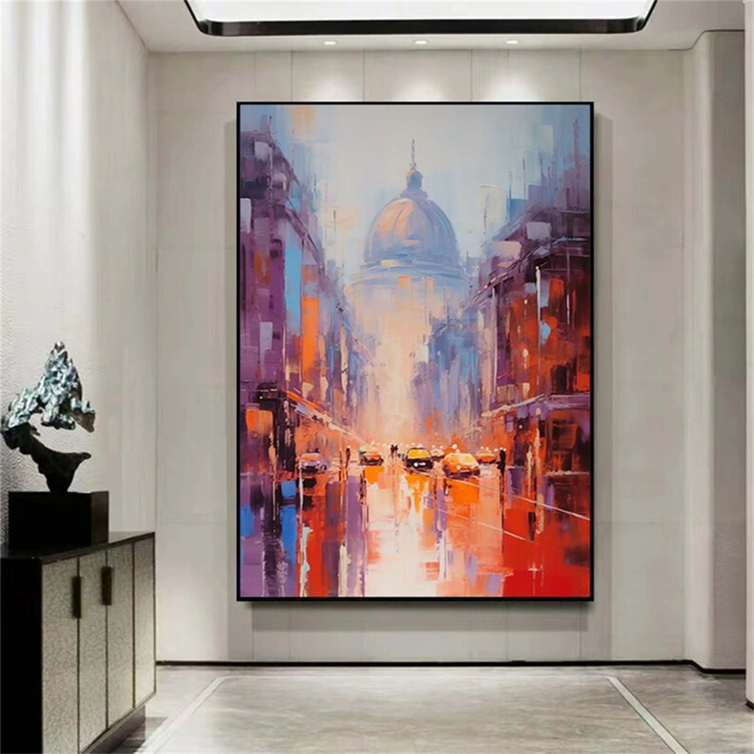 Urban Landscape Painting #UL 025 - Modern Wall Art for Home & Office Decor - Perfect for Living Room, Bedroom or Workspace