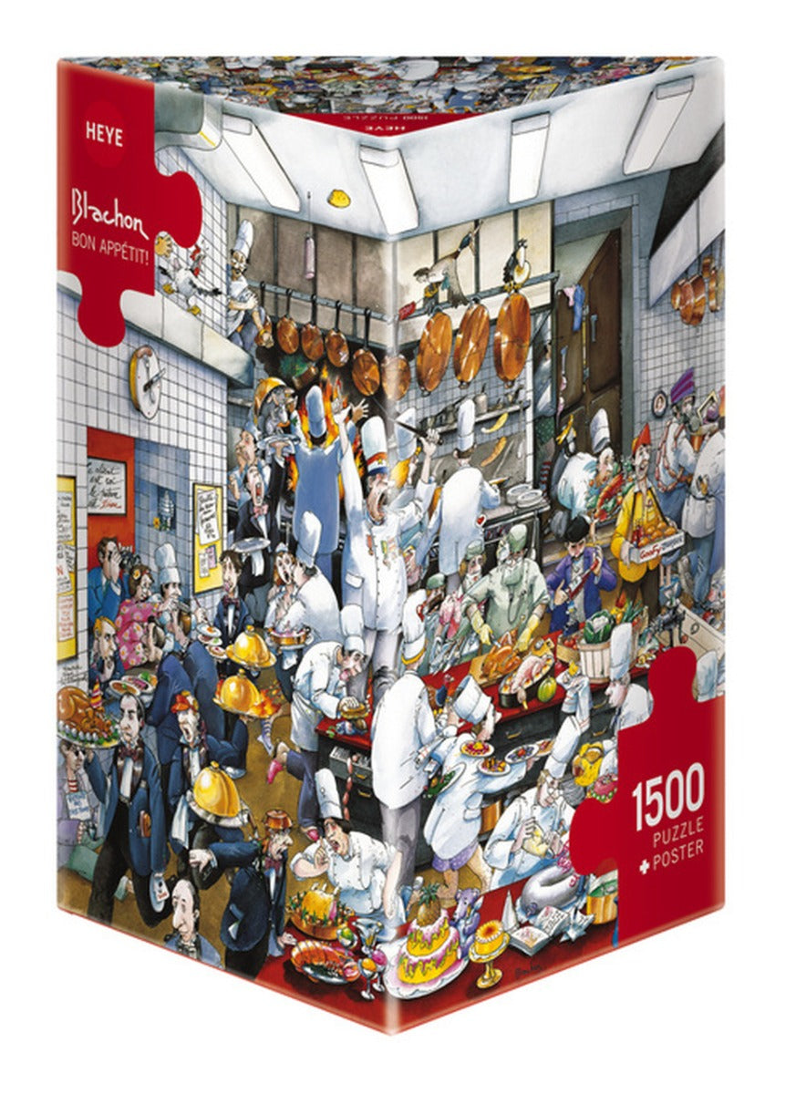Heye 1500 Piece Triangular Jigsaw Puzzle - Bon Appetit Blachon | Challenging Adult Puzzle for Home Decor & Relaxation | Perfect Gift for Puzzle Lovers