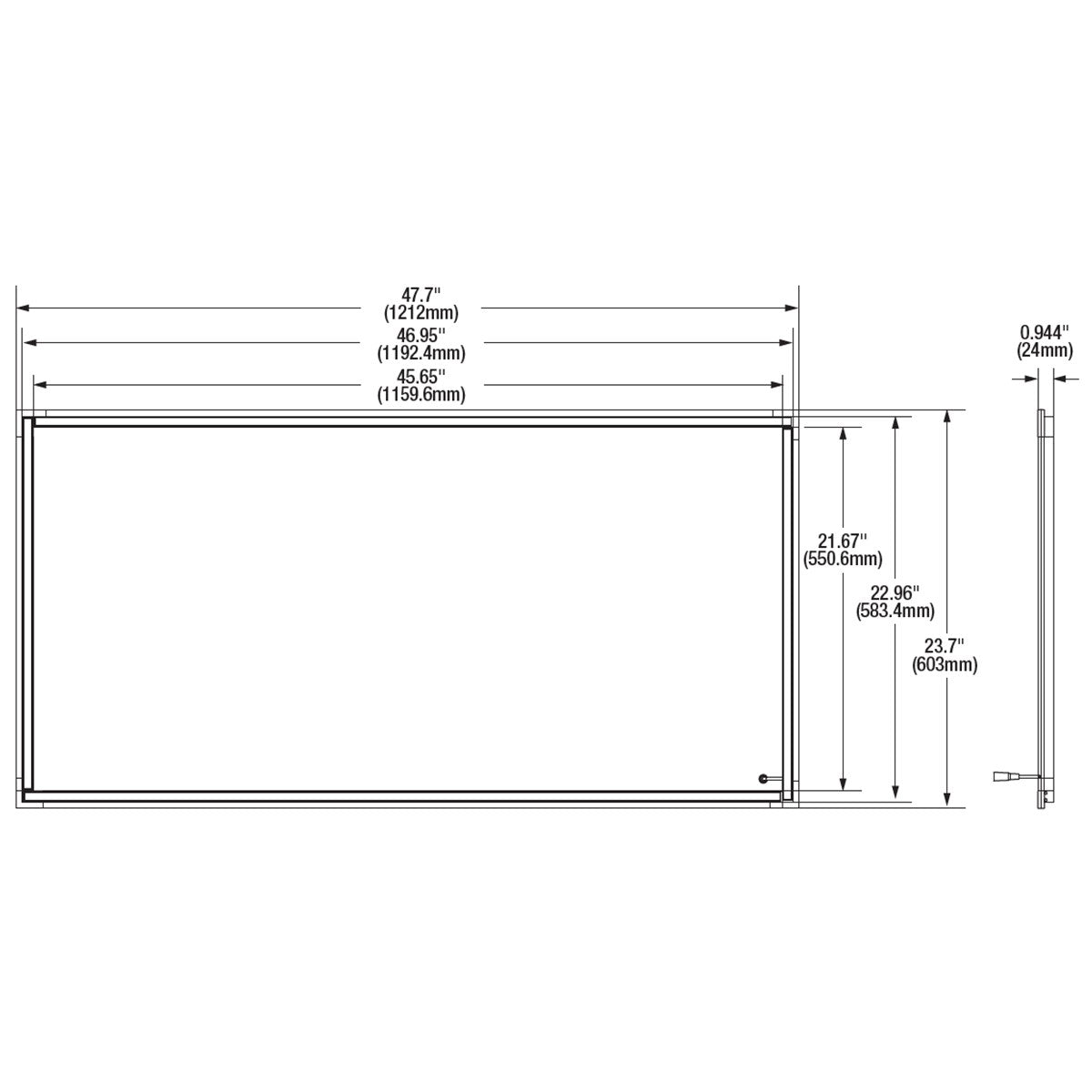 2x4 TFit LED Panel Light - 45W, 4950 Lumens, 3500K/4000K/5000K Color Temperature, 120V/347V - Perfect for Office, Classroom, and Commercial Lighting