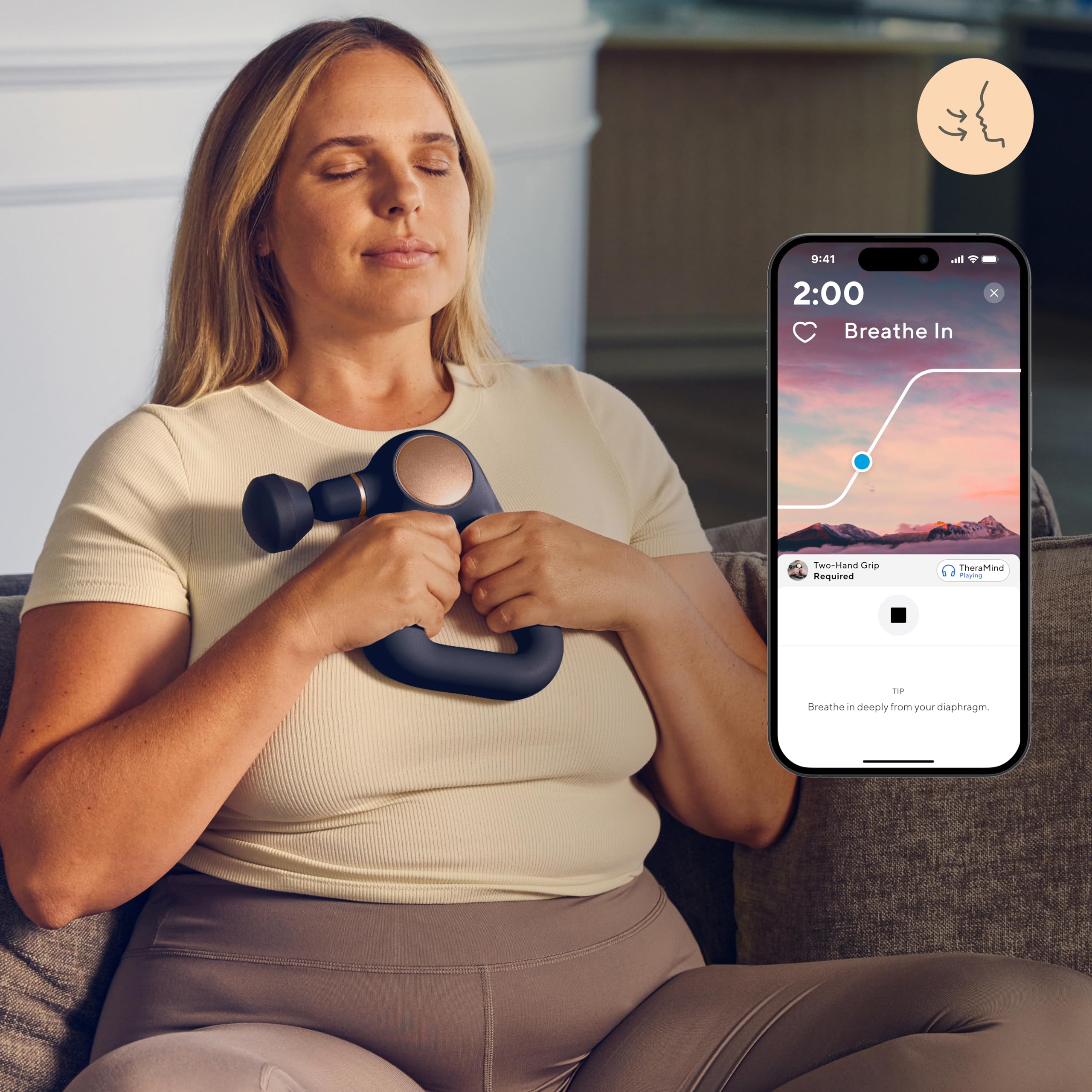 TheraGun Sense Percussion Massage Gun - Deep Tissue Massager for Neck, Back, Leg & Knee Pain Relief - Black | Portable Muscle Recovery Tool for Athletes, Office Workers & Home Use