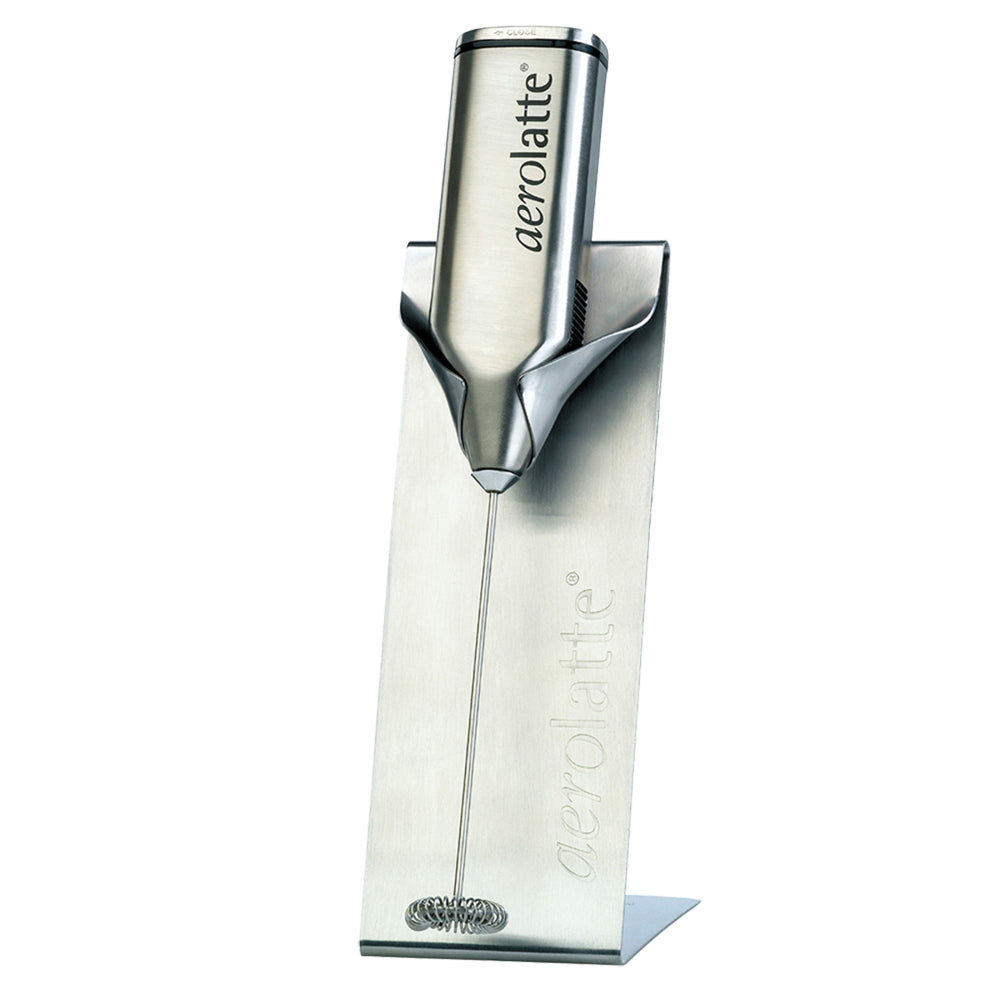 Aerolatte Professional Stainless Steel Milk Frother with Stand - Perfect for Lattes, Cappuccinos & Hot Chocolate at Home or Coffee Shops