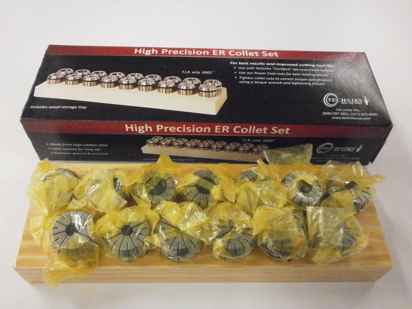 Precision Inch Collet Set 04213IS by Techniks - Ideal for CNC Machining, Lathe Work, and Milling Operations
