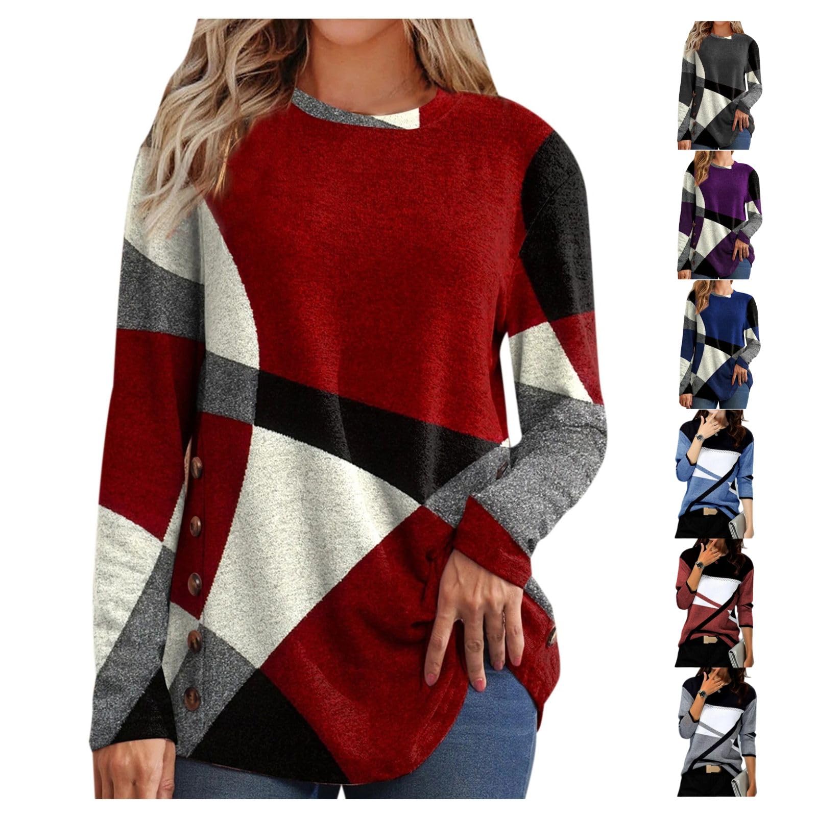 Women's Plus Size Long Sleeve Tops - Dressy Casual Blouses, Workout Shirts & Tunics for Leggings | Graphic Tees for Office, Yoga & Everyday Wear