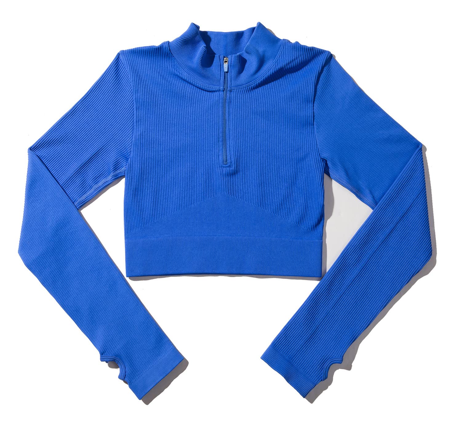 Women's Zip Front Sports Tops - Longline Fitness Crop Tops for Gym, Yoga & Workout - Breathable Moisture-Wicking Activewear (Perfect for Running, HIIT & Outdoor Activities)