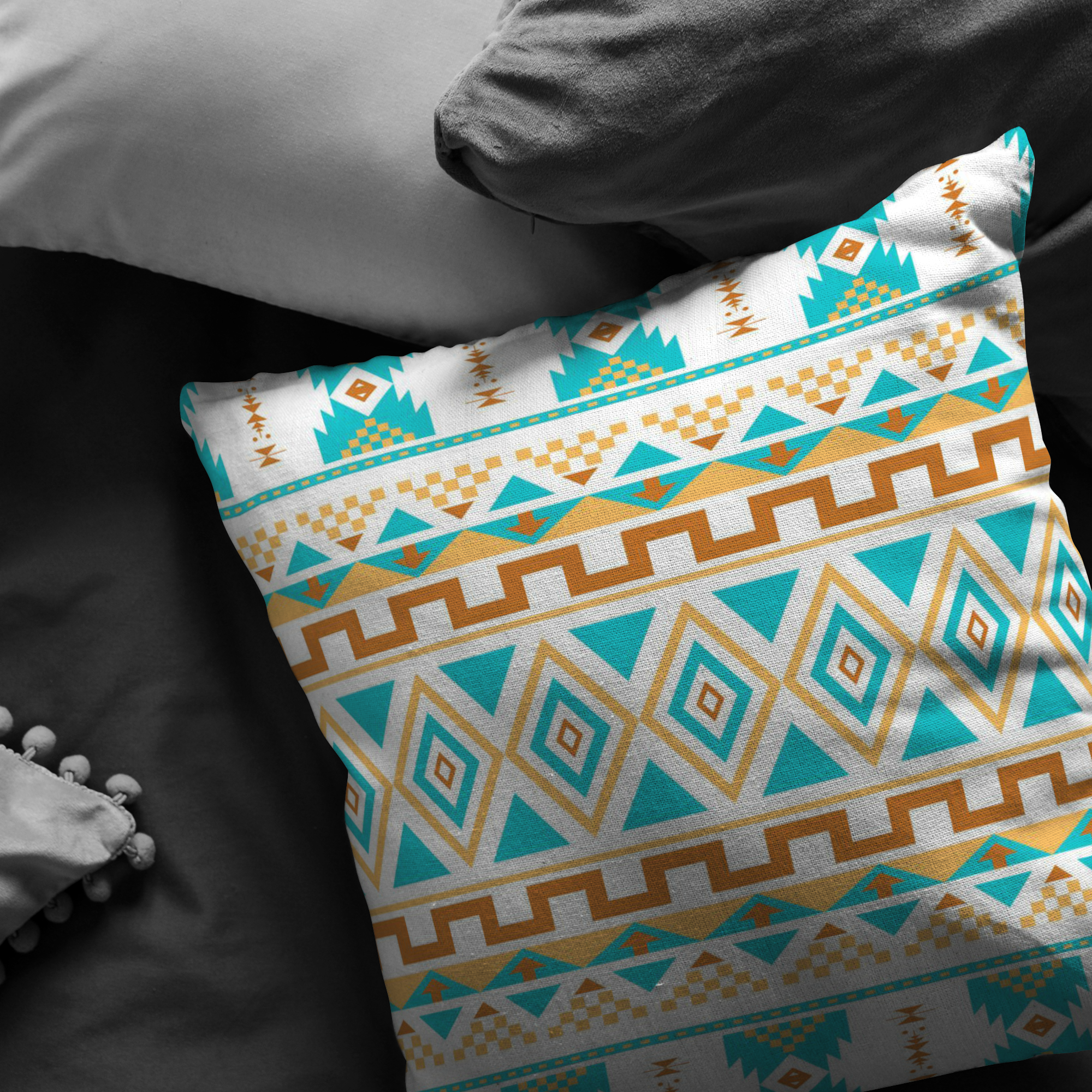 Southwestern Style Earth Tone Decorative Throw Pillow Covers - Boho Chic Home Decor for Living Room, Bedroom, Couch & Sofa