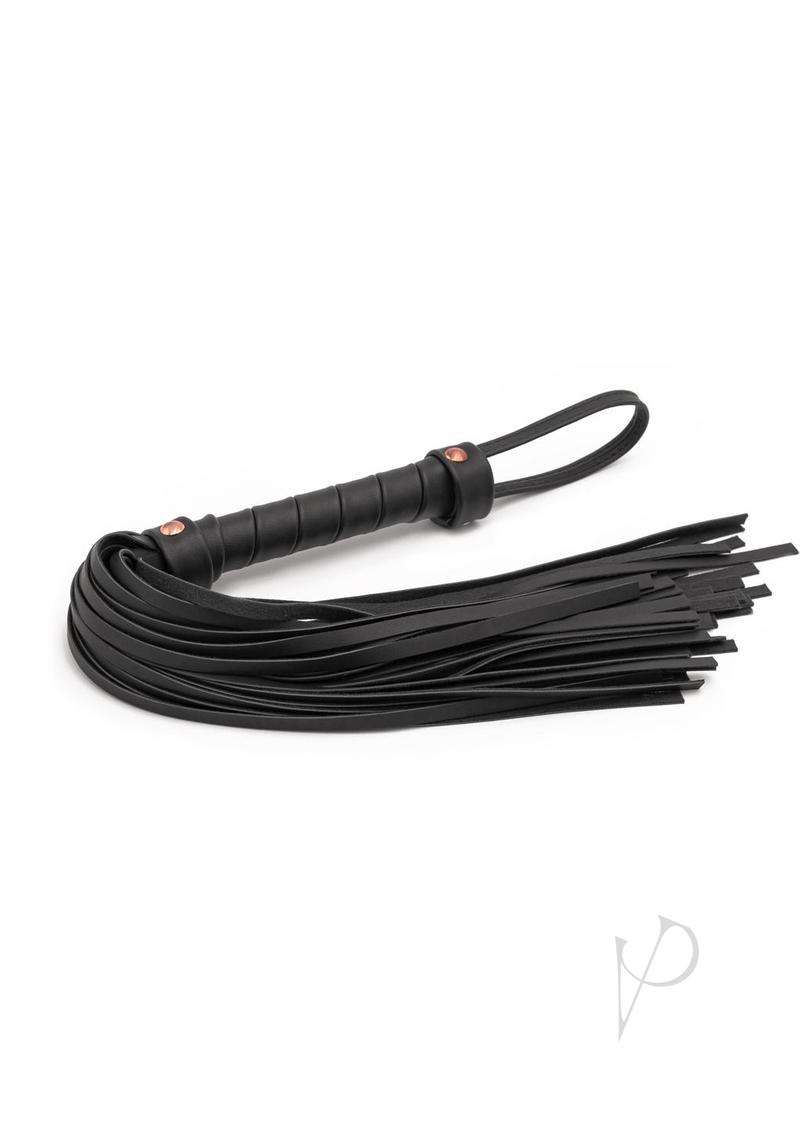 Premium PU Leather Flogger for BDSM - Black Bondage Whip for Sensual Play, Spanking & Roleplay - Perfect for Couples & Adult Playtime