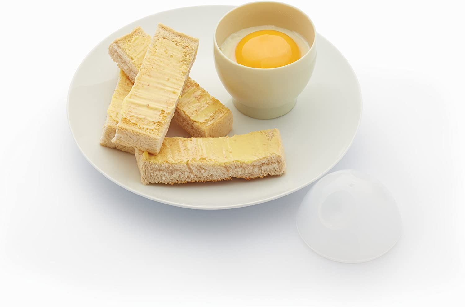 Jolliman Egg Shaped Microwave Egg Boiler Cooker - Quick & Easy Poacher Set of 4 Pieces - Perfect for Breakfast, Meal Prep & Healthy Snacks