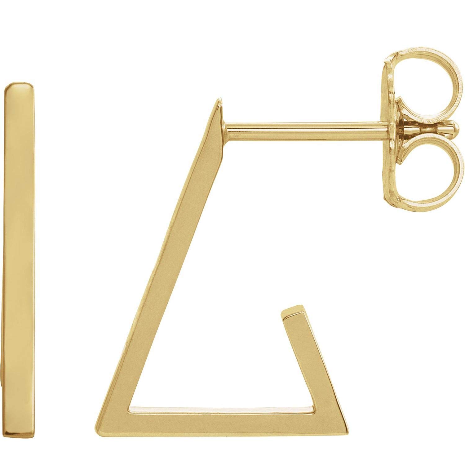 14K Gold, Sterling Silver & Platinum Triangle Hoop Earrings for Women | Diamond2Deal Fine Jewelry | Everyday Wear, Parties & Special Occasions