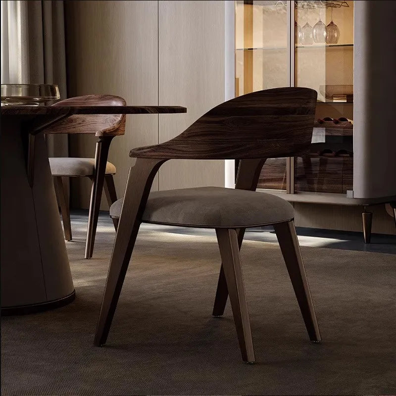Premium Black Walnut Solid Wood Dining Chair - Handcrafted Modern Farmhouse Style - Perfect for Kitchen, Dining Room, and Home Office Use