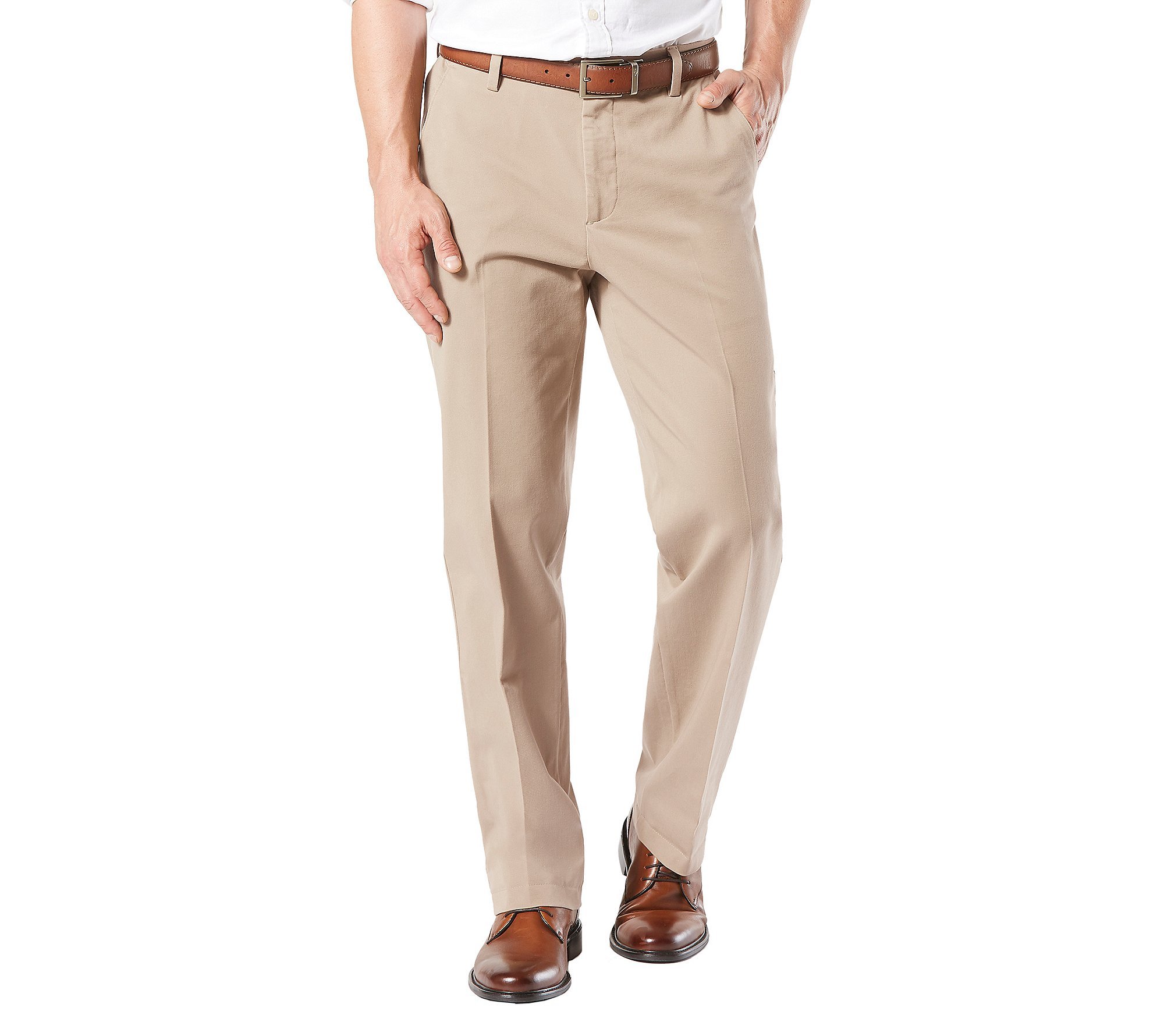 Dockers Men's Classic Fit Workday Khaki Smart 360 FLEX Pants for Business Casual & Office Wear - Comfort Stretch Dress Pants for Professionals (Standard & Big & Tall Sizes) | Perfect for Office, Business Meetings & Smart Casual Occasions