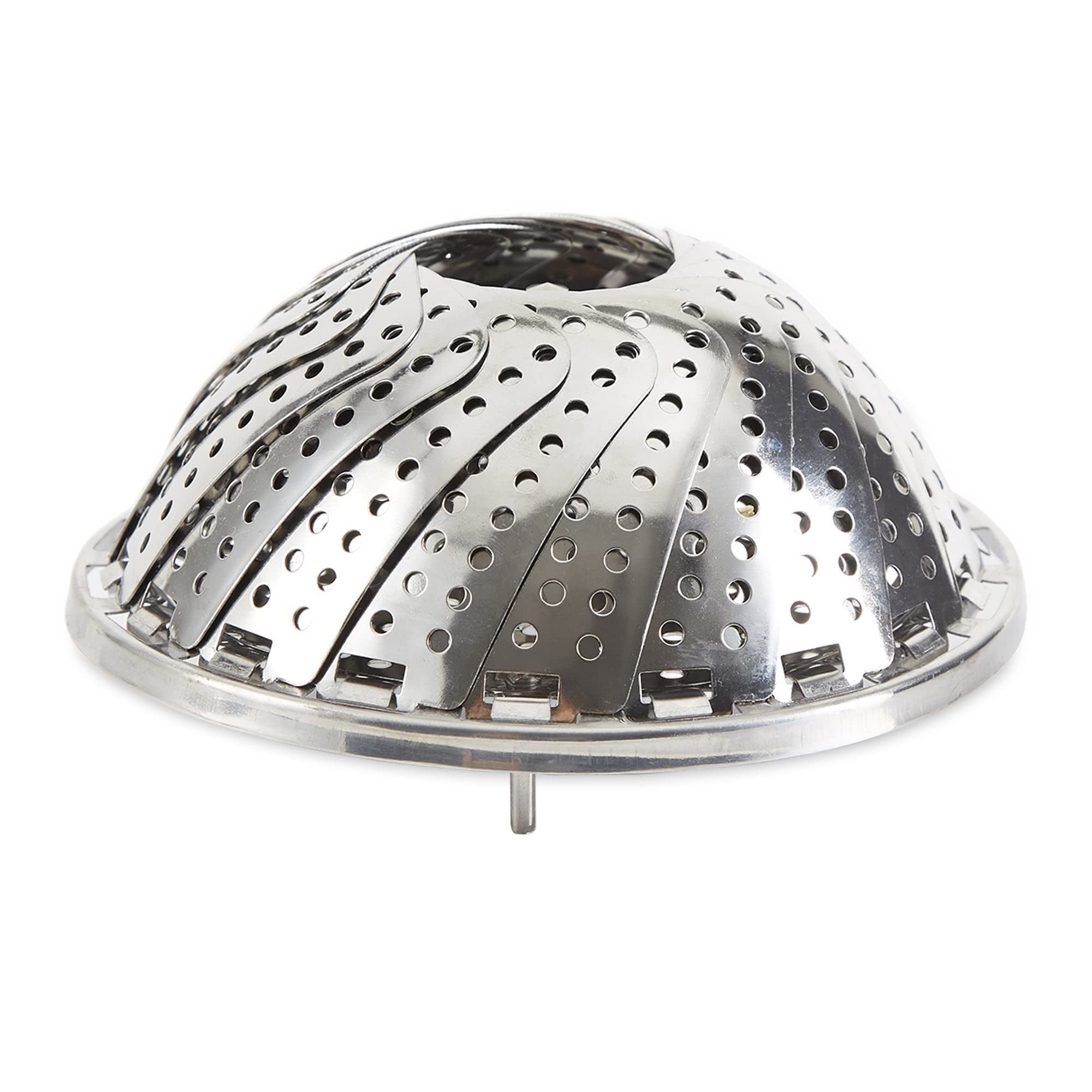 RSVP INTERNATIONAL Small Steam Basket - Durable Stainless Steel Steamer for Vegetables, Dumplings & Seafood - Perfect for Healthy Cooking & Meal Prep
