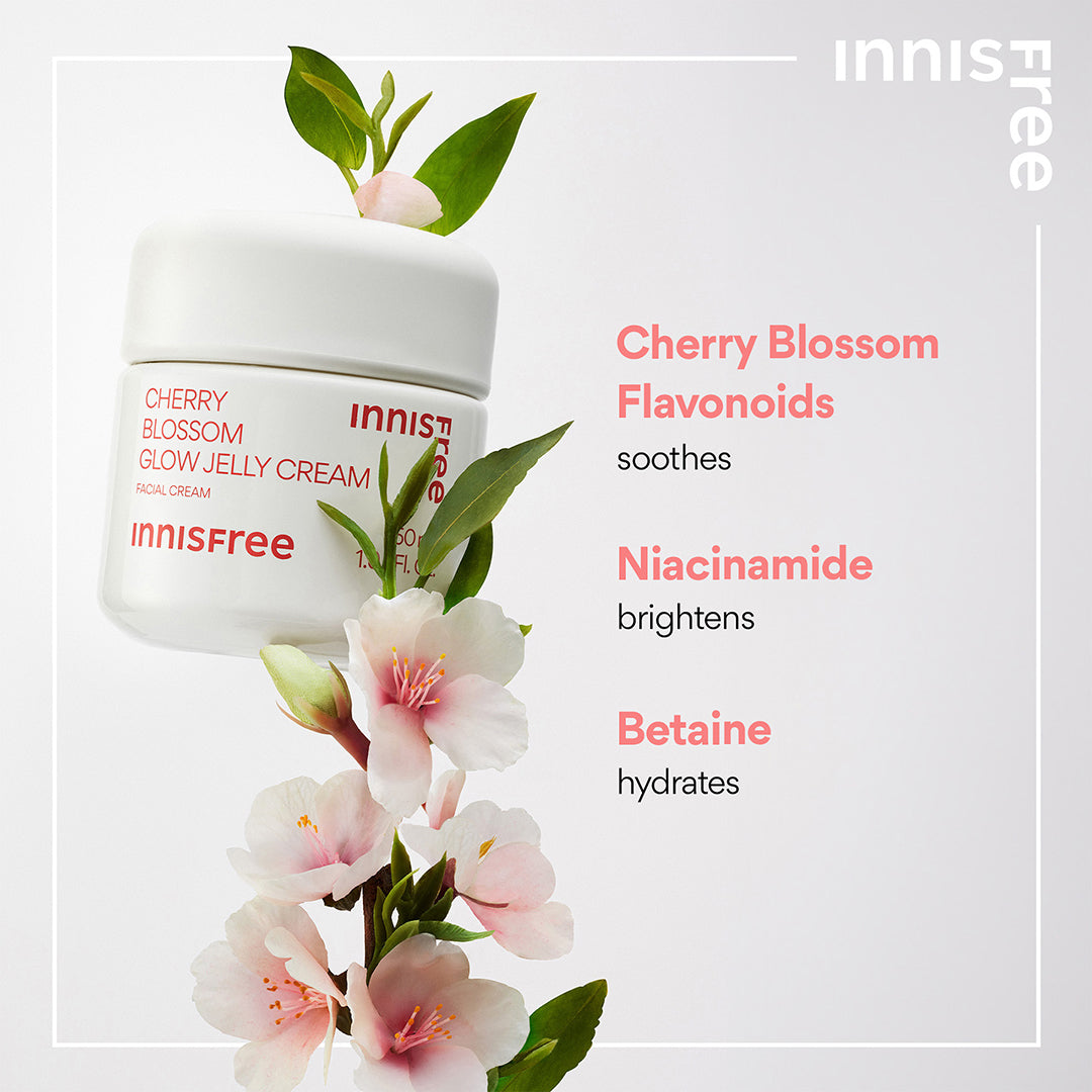 Cherry Blossom Glow Jelly Cream - Hydrating Face Moisturizer for Dry Skin, Brightening & Anti-Aging - Perfect for Night Routine & Daily Skincare