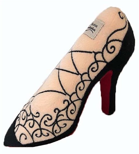 Christian Louboutin Noir Petite Shoe Toy - Luxury Pet Accessory for Small Dogs & Fashionable Playtime