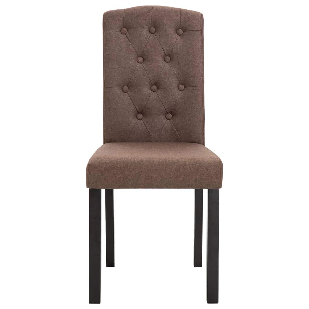 Dining Chairs Set of 4 - Comfortable Brown Fabric Kitchen Chairs for Dining Room, Living Room, Bedroom, Restaurant - Perfect for Home & Commercial Use