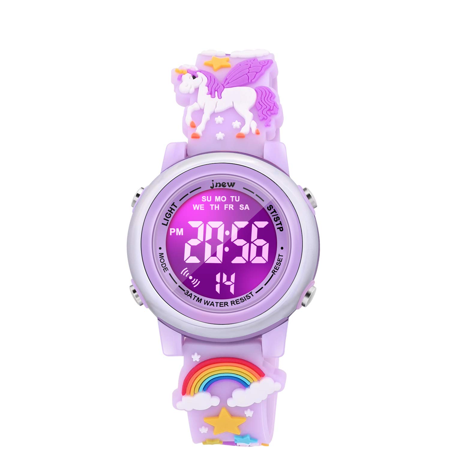 3D Cartoon Waterproof Digital Watches for Girls with Alarm - Best Birthday Gifts for 3-12 Year Old Girls - Perfect for School, Swimming & Outdoor Play