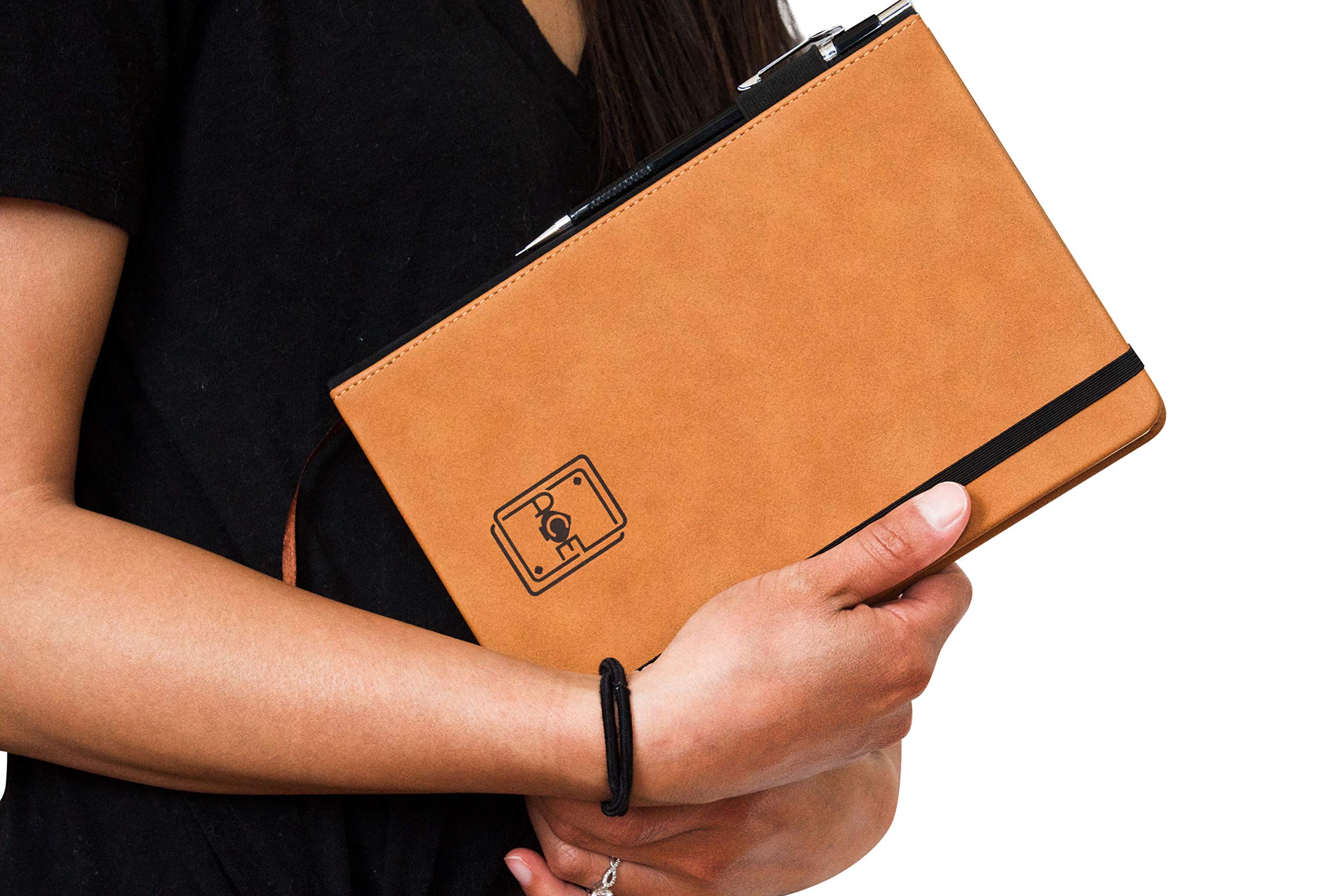 ACE Music Notebook - Leather Hardcover Songwriting Journal with Staff Paper | Standard Size | Perfect for Musicians, Composers & Songwriters | Ideal for Music Theory, Lyrics & Creative Writing
