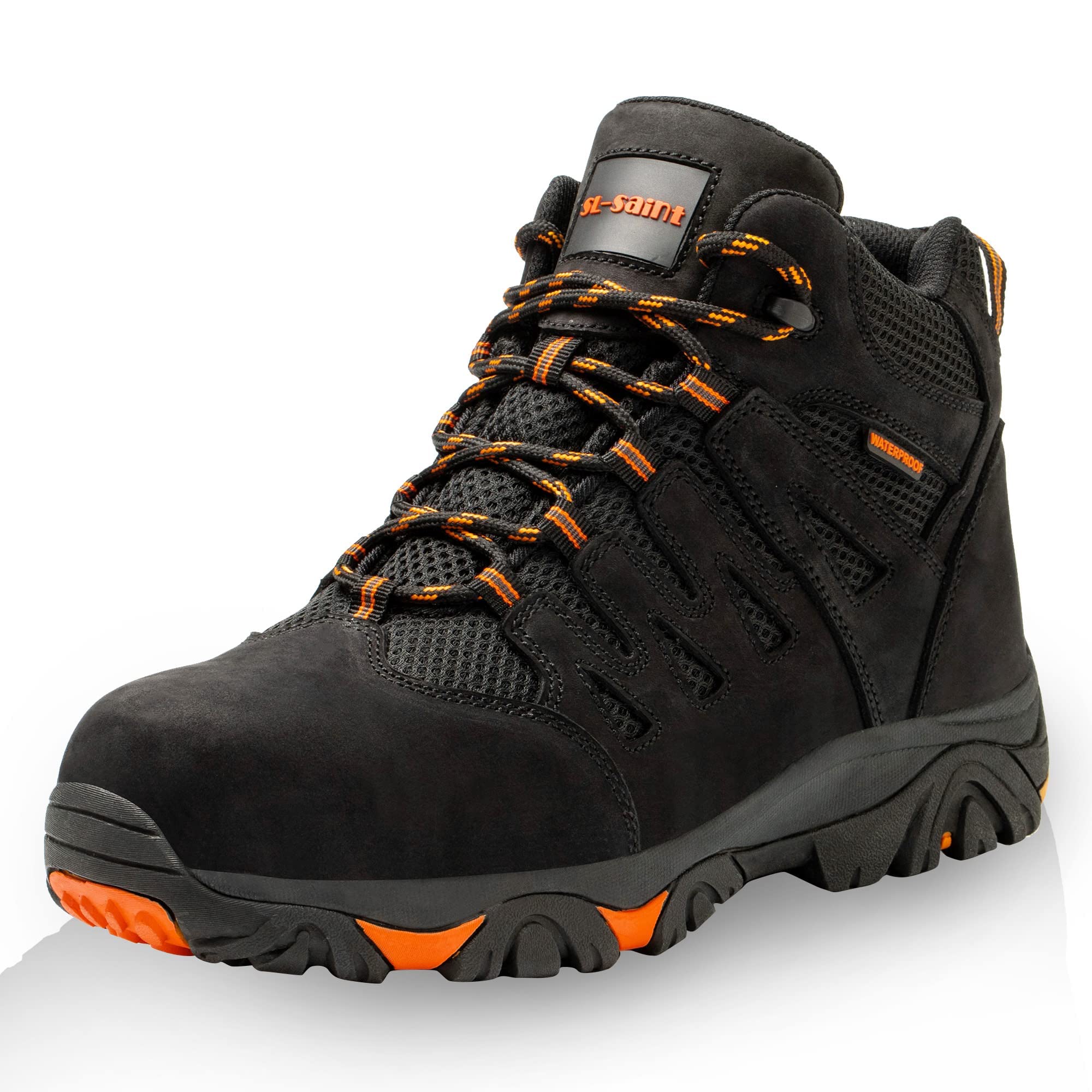 **Men's Waterproof Work Boots with Composite Toe - Insulated Lightweight Hiking & Construction Safety Shoes - 6 Inch Full Grain Leather - Durable for Industrial & Outdoor Use**    *(Perfect for Construction Sites, Hiking Trails, and Heavy-Duty Work Environments)*