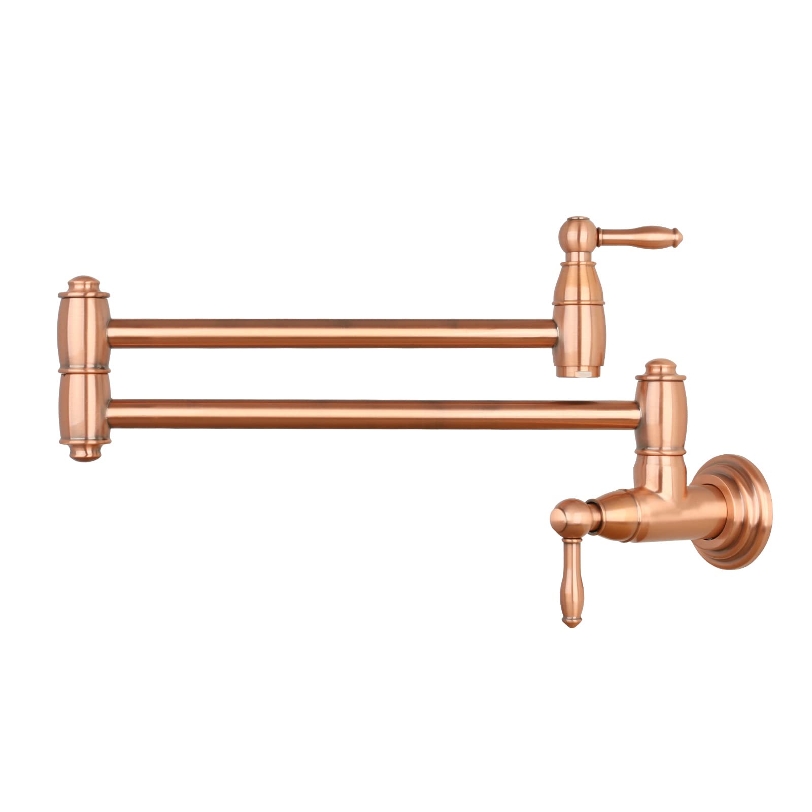 Akicon Wall-Mounted Copper Pot Filler Kitchen Faucet - Hot & Cold Water Sprayer for Cooking, Filling Large Pots & Bathtubs - Perfect for Home Kitchen, Restaurant & Commercial Use