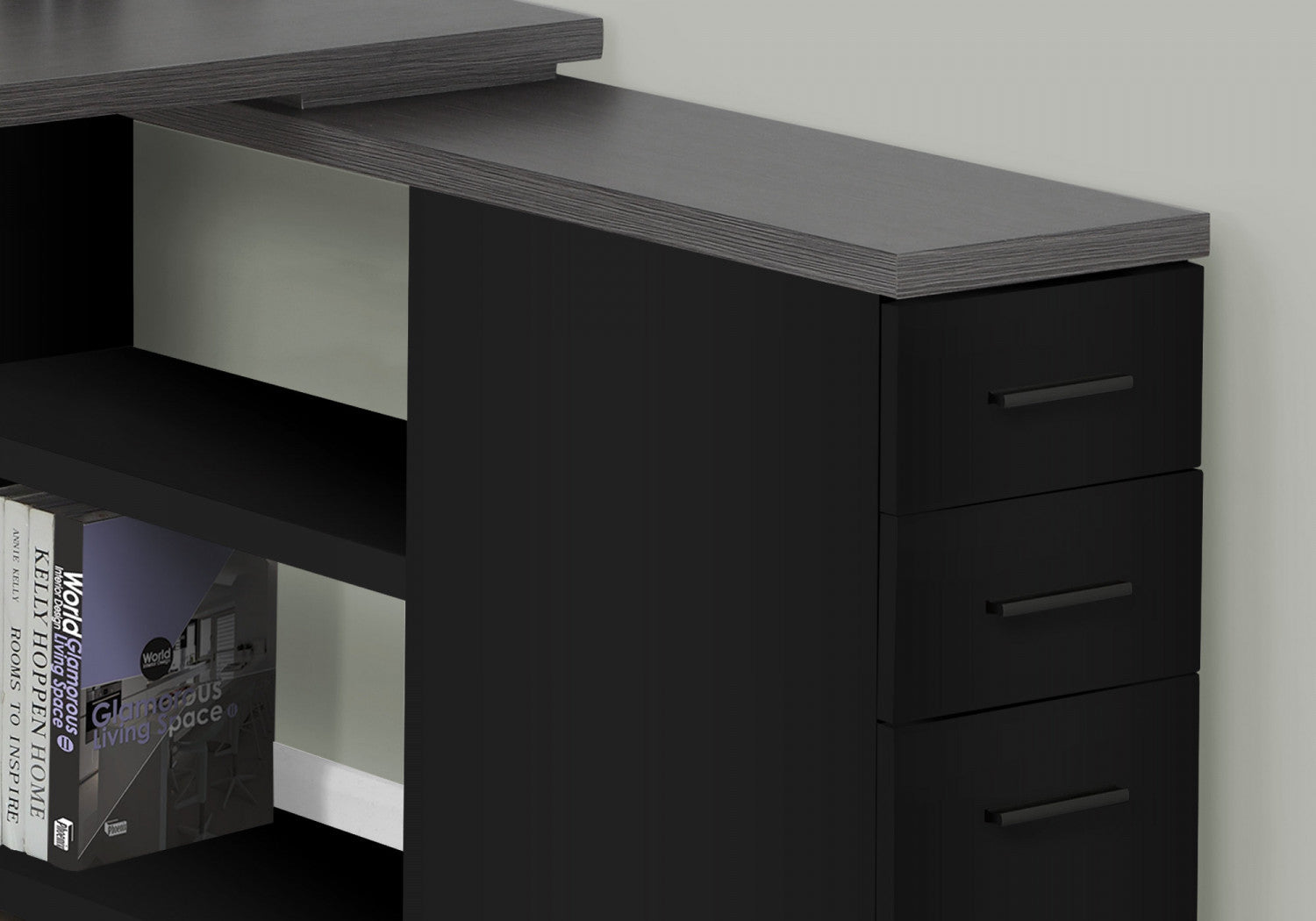 Kivo Desk - Modern Black Computer Desk for Home Office, Gaming & Study | Ergonomic Design with Durable Metal Frame | Perfect for Small Spaces & Remote Work