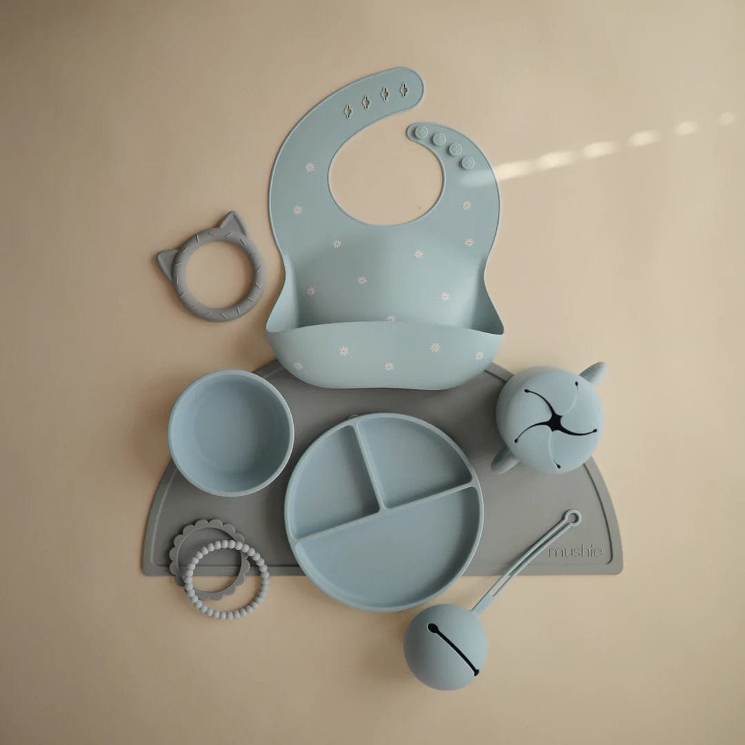 Mushie Silicone Baby Bib - Soft, Durable & Easy Clean Feeding Bib for Infants & Toddlers - Perfect for Mealtime, Snacks & Messy Play