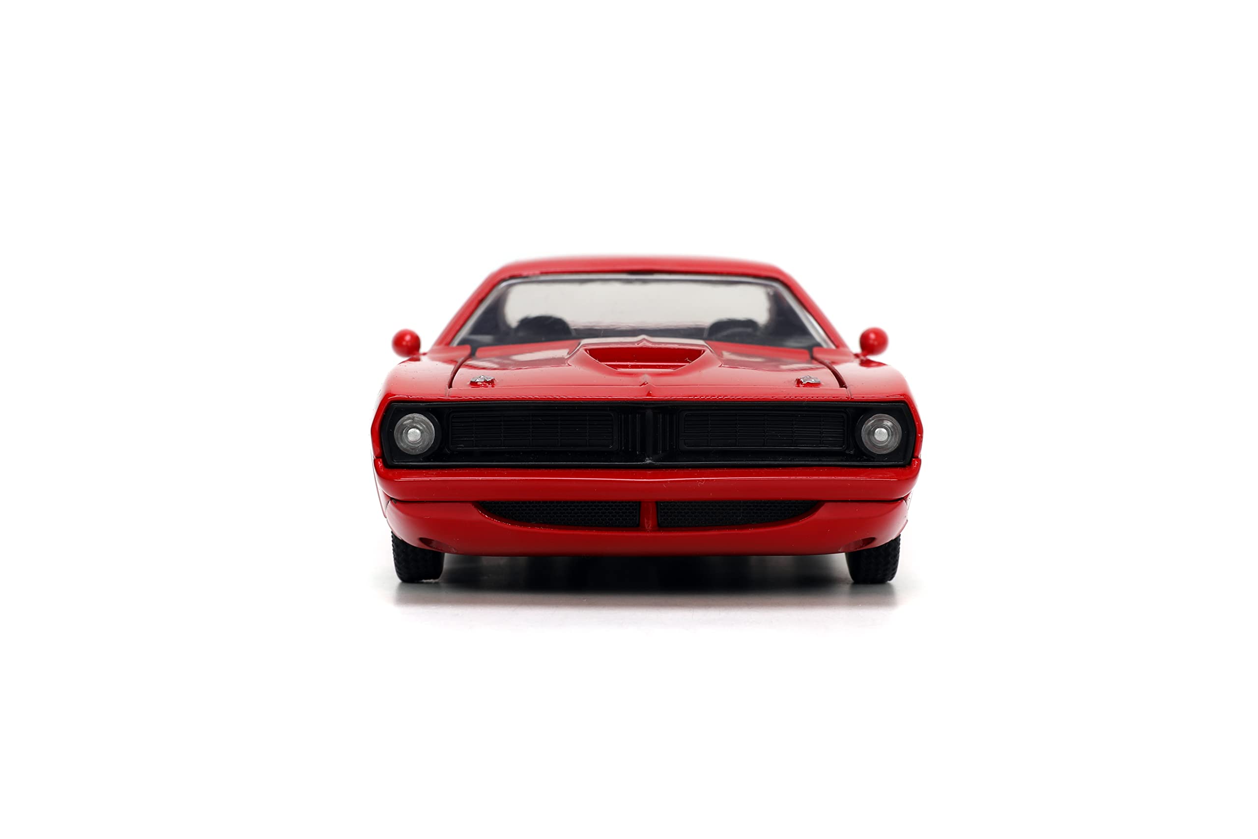 Jada Toys Big Time Muscle 1:24 Scale 1973 Plymouth Barracuda Die-Cast Model Car - Red & Black Collectible Vehicle for Kids & Adults | Perfect for Display, Gift Giving & Car Enthusiast Collections