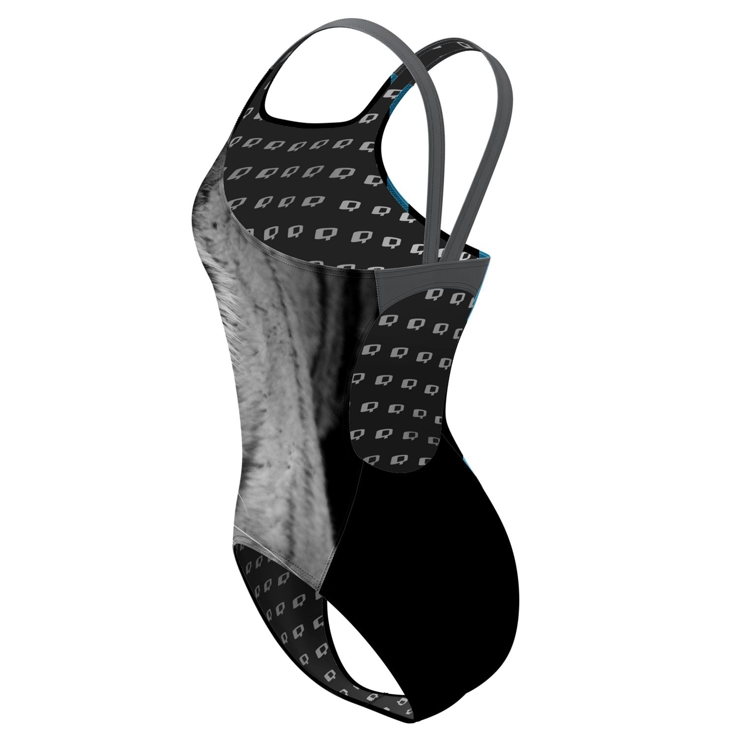 White Tiger Classic Strap Swimsuit - Women's One Piece Bathing Suit for Beach & Pool - Perfect for Summer Vacation, Swimming & Water Sports