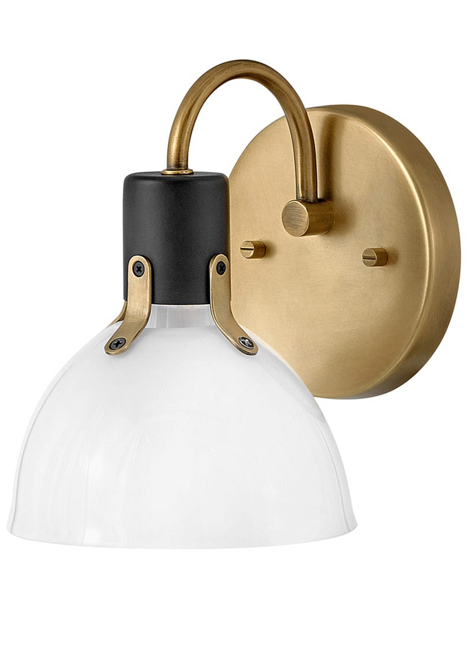 Argo 1L Wall Sconce in Heritage Brass Finish - Vintage Style Wall Light Fixture for Bedroom, Living Room & Hallway Lighting