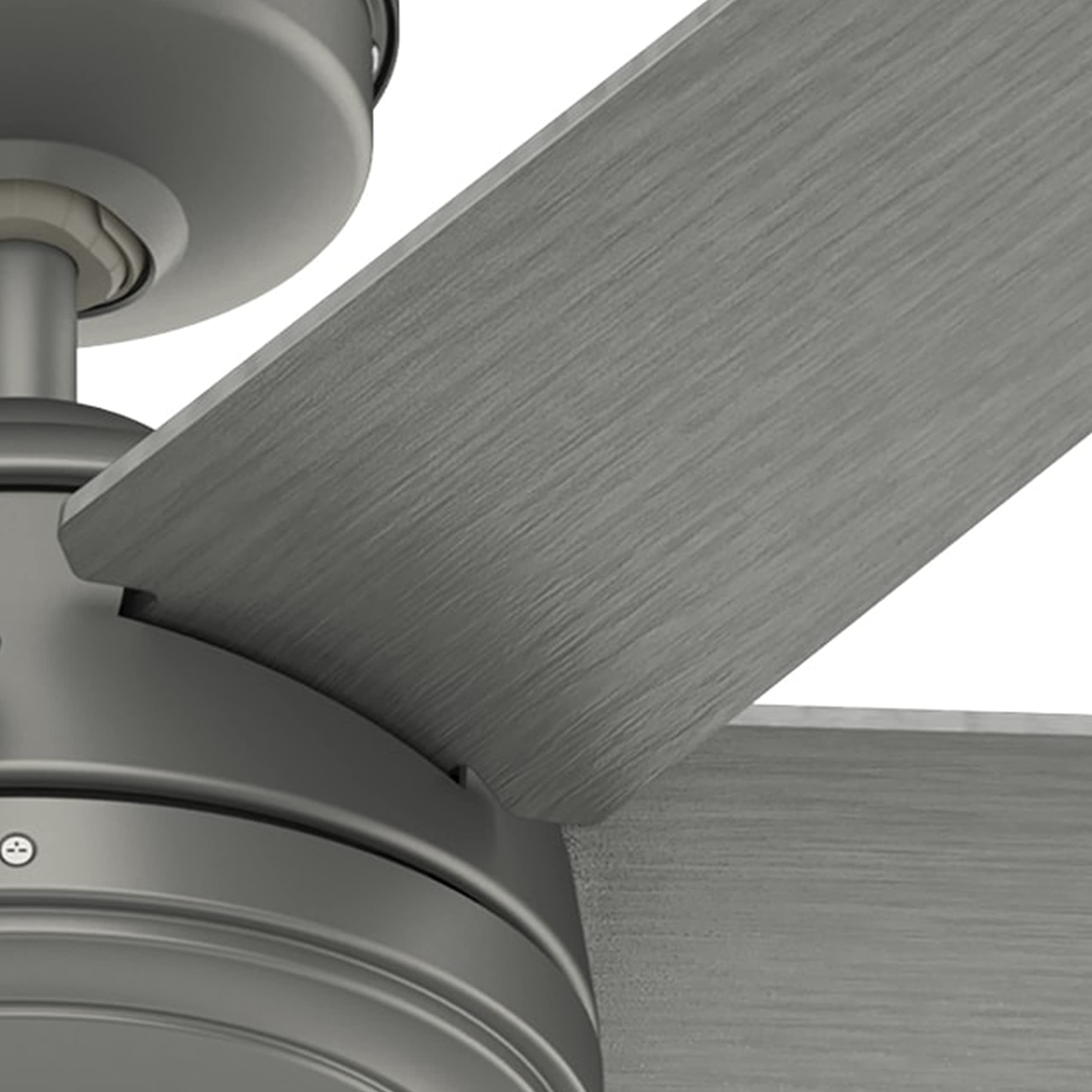 Hunter Fan 52 Inch Matte Silver Outdoor Ceiling Fan with 6 Blades - Energy Efficient, Weather Resistant - Perfect for Patio, Deck, and Covered Porch Areas (Renewed)